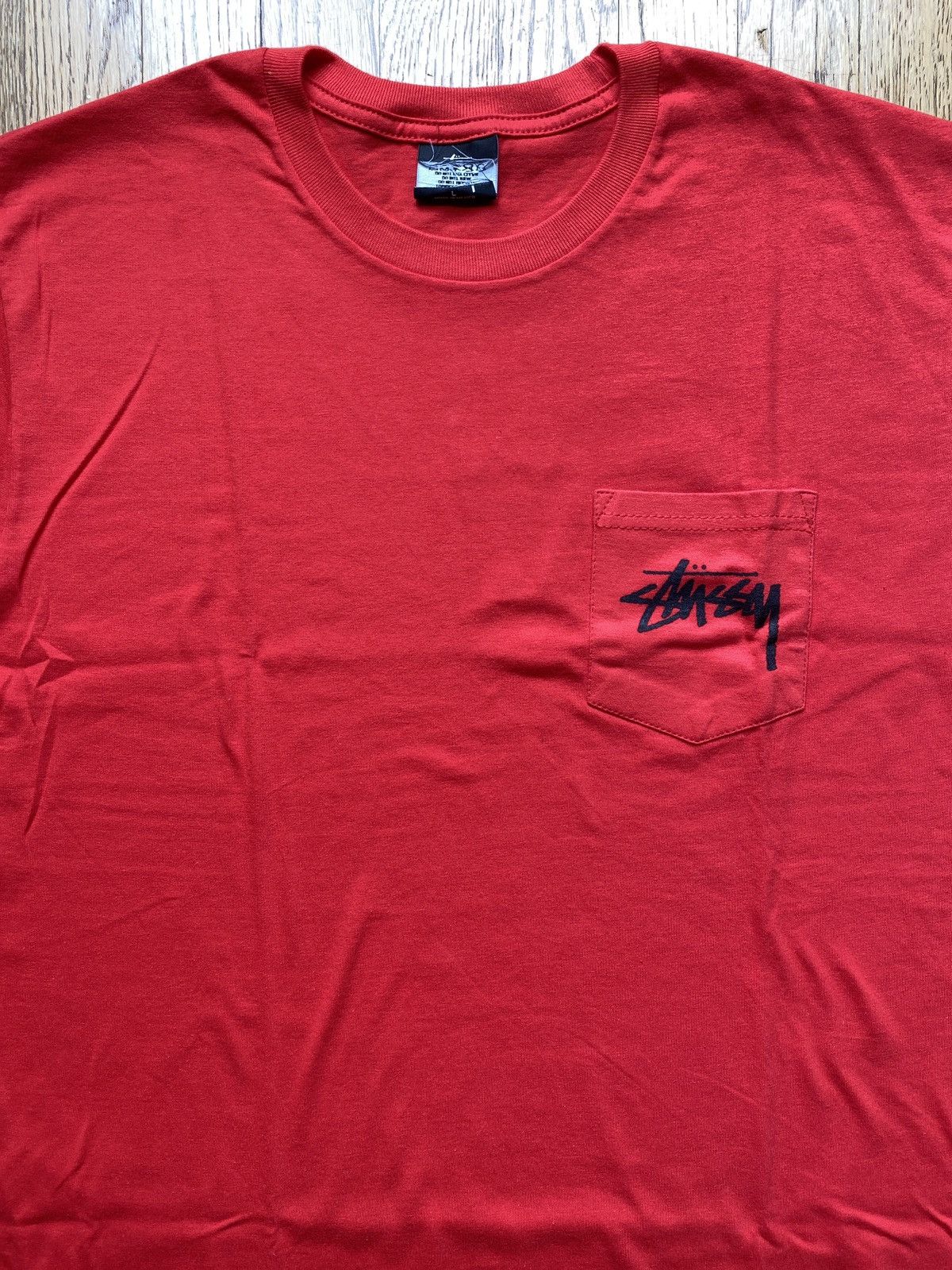 Stussy Stussy Logo Pocket Tee Sz L Size US L / EU 52-54 / 3 - 2 Thumbnail