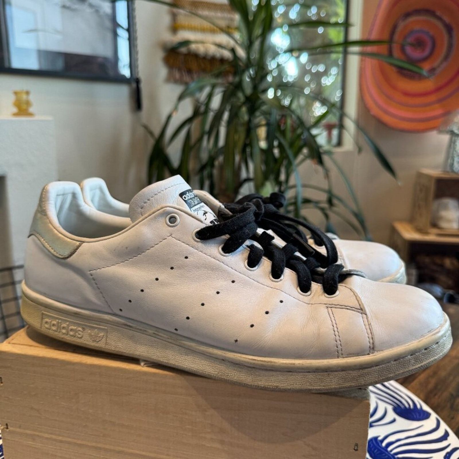 Adidas Adidas Stan Smith White Leather, Men’s 10.5, Great Condition Size US 10.5 / EU 43-44 - 3 Thumbnail