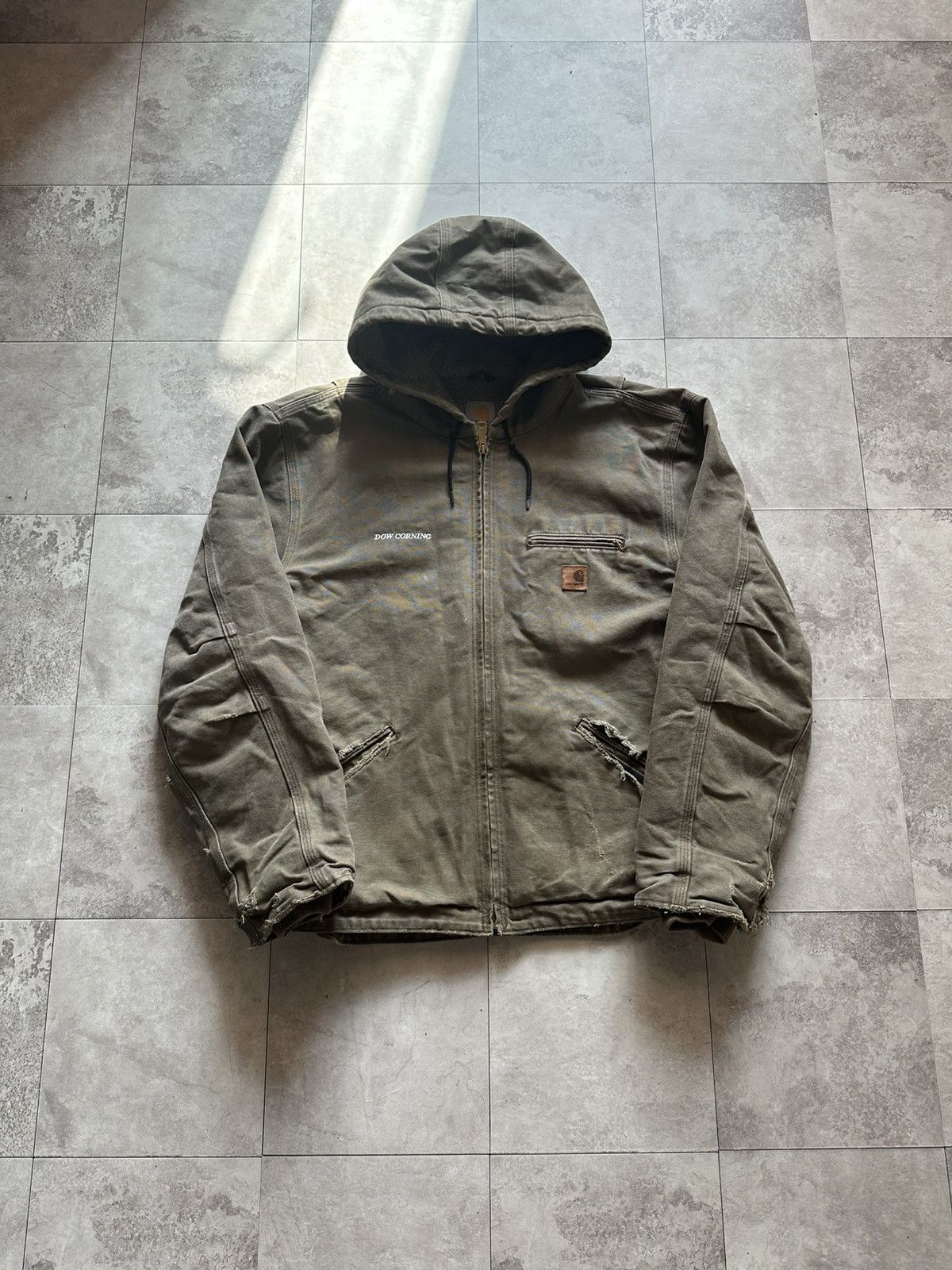 Carhartt Carhartt Detroit Sierra Sherpa Lined Work Jacket Hooded Sz L Size US L / EU 52-54 / 3 - 5 Thumbnail