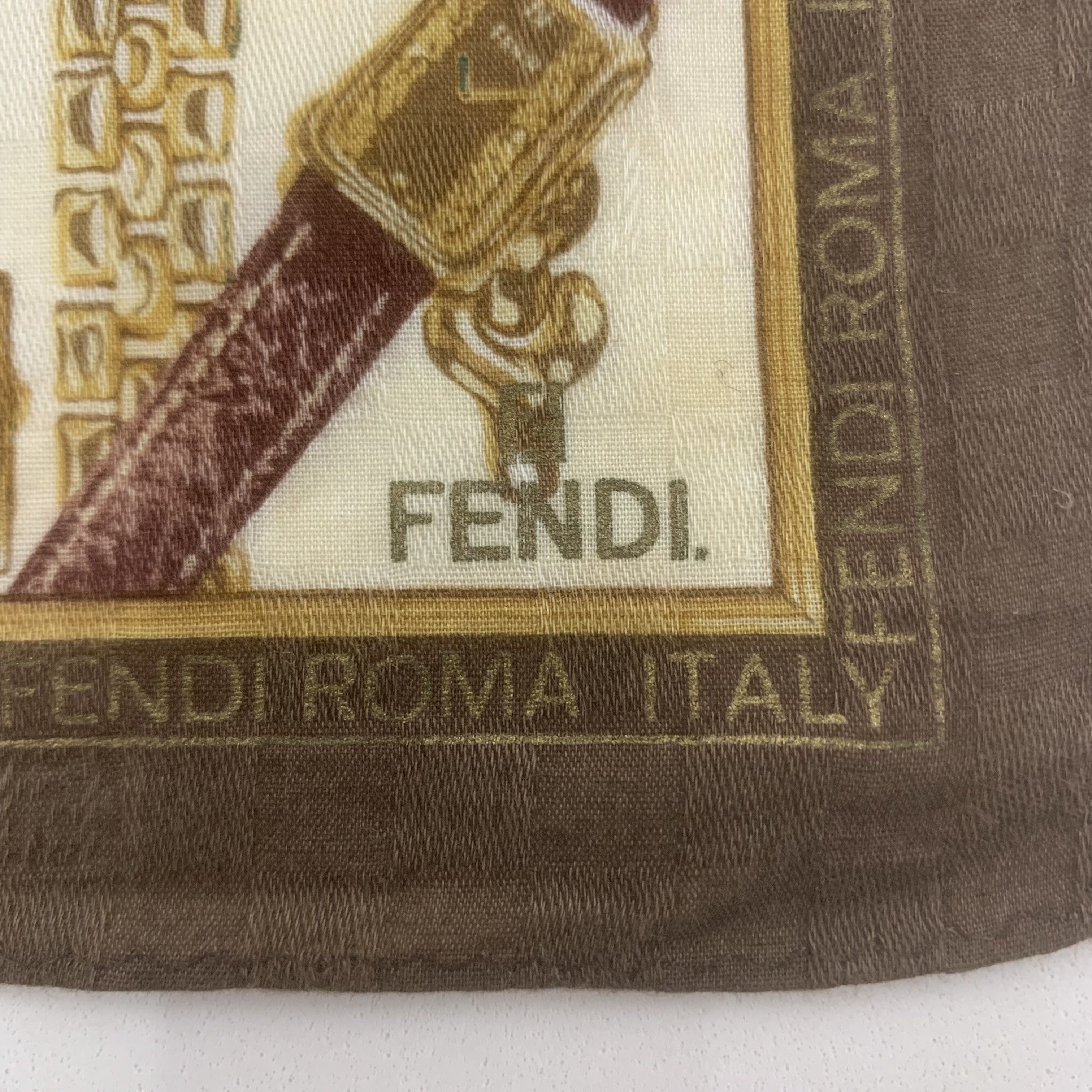 Fendi Fendi Handkerchief Bandana Neckerchief Square TB3482 Size ONE SIZE - 4 Thumbnail