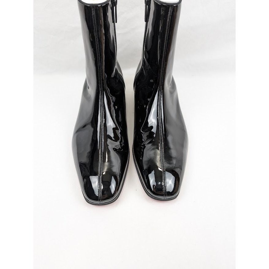 Christian Louboutin o1rshd1 Lipsiboot 35mm Patent Leather Boot in Black Size US 12 / EU 45 - 18 Thumbnail