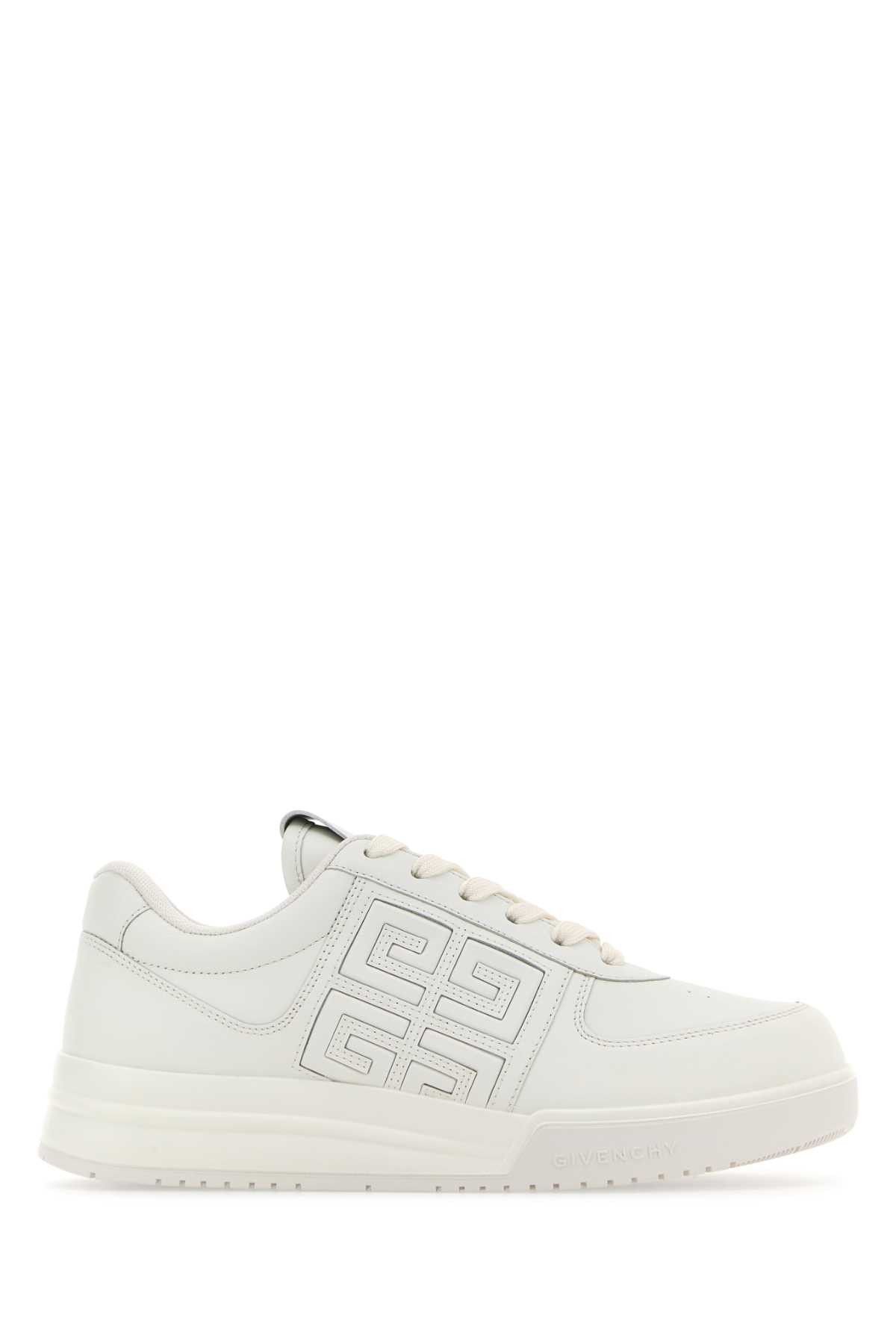 image of Givenchy White Leather G4 Sneakers, Women's (Size 9)