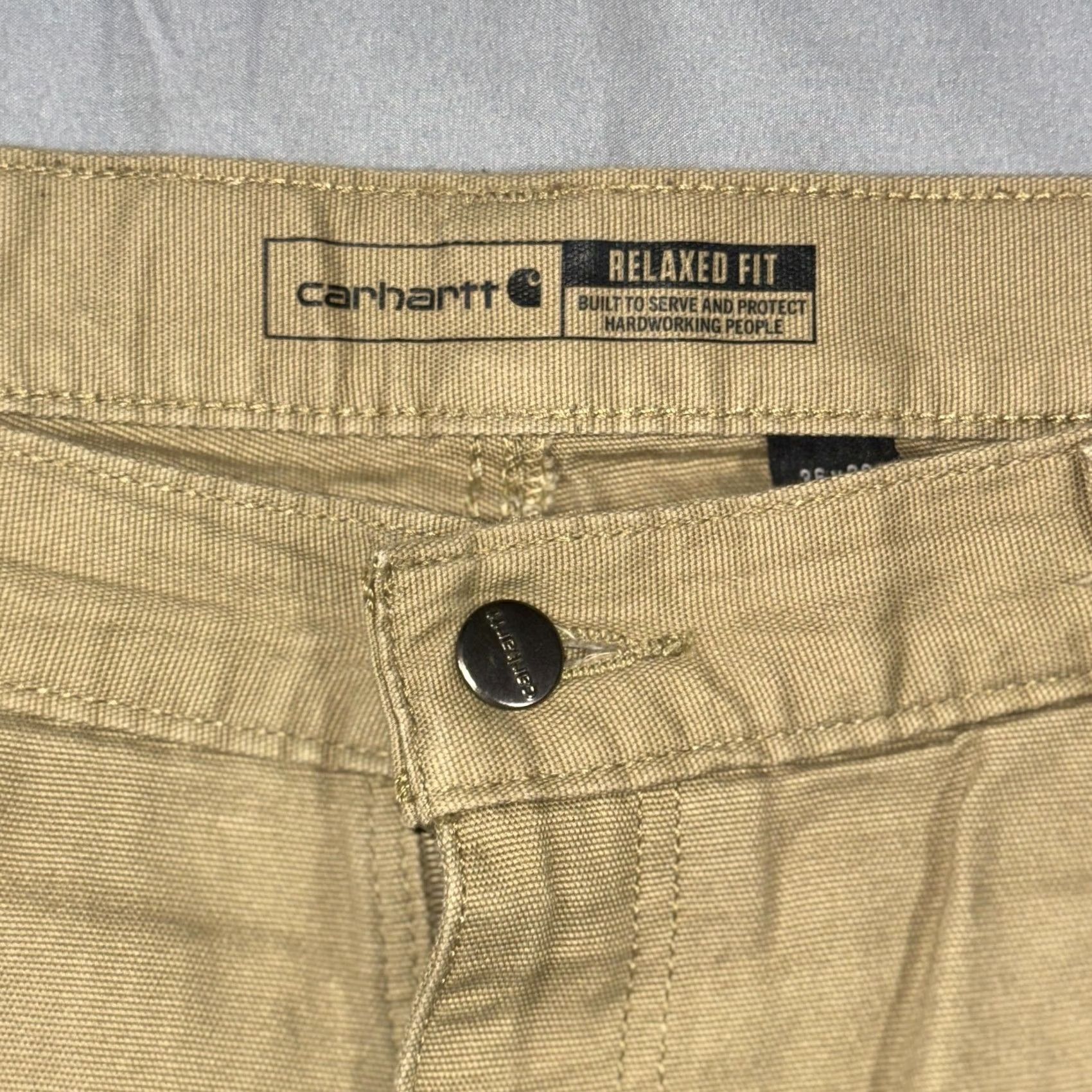Carhartt Carhartt Shorts Men's 36 Beige Canvas Relaxed Fit Cargo Workwear Utility Pockets Size US 36 / EU 52 - 4 Thumbnail