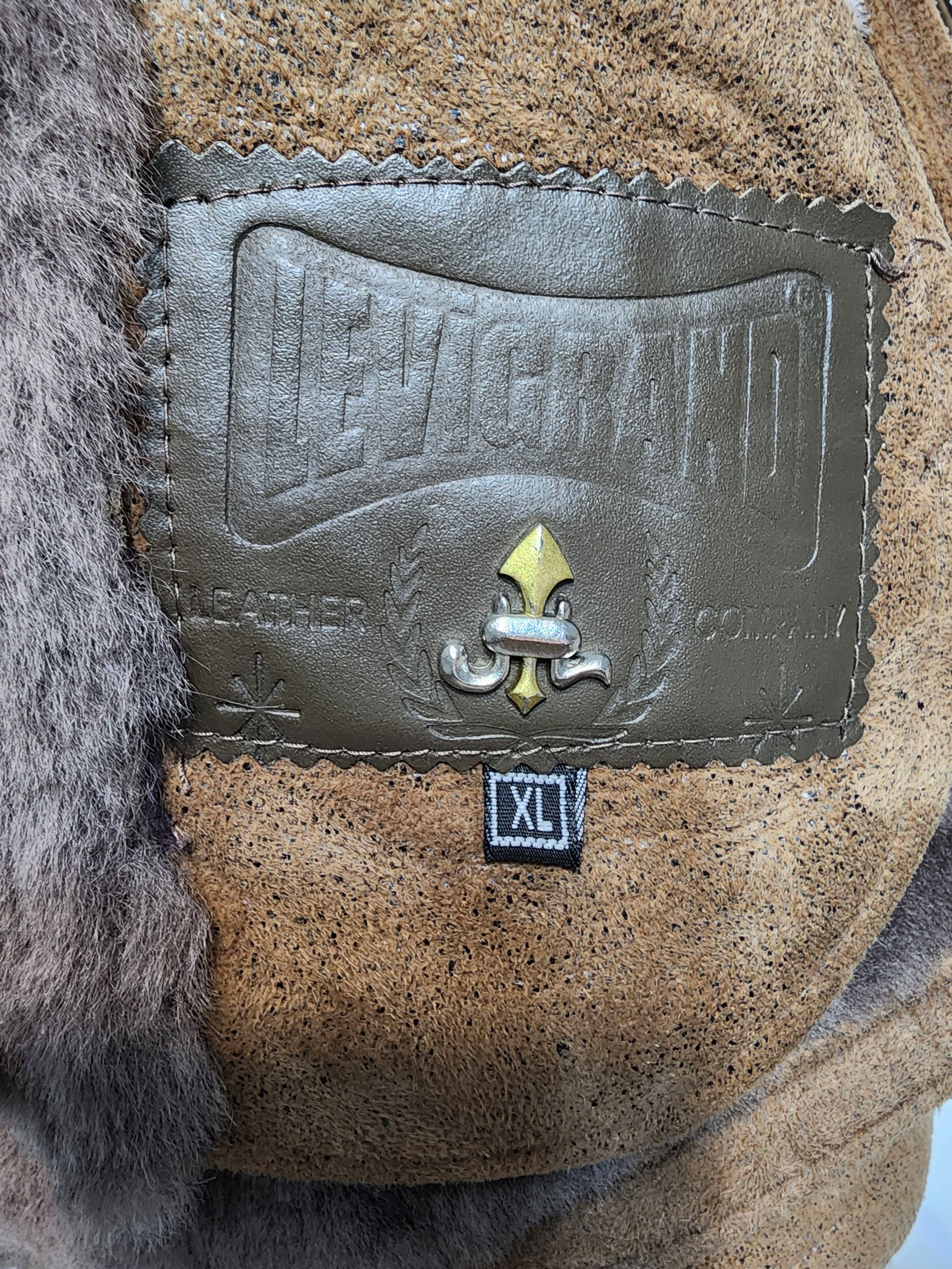 Furla Men's Brown Sheepskin Coat: White Fur, Metal Zipper Size US L / EU 52-54 / 3 - 10 Thumbnail