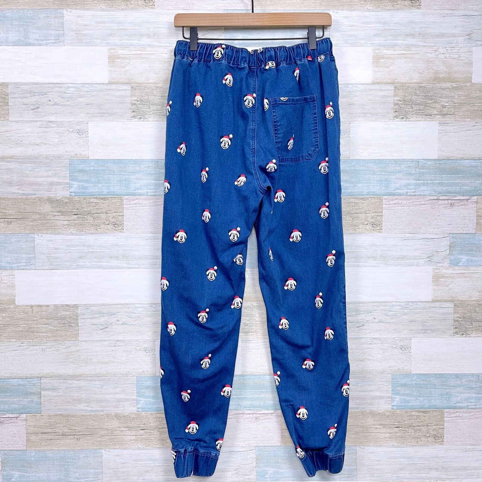 Disney Disney Mickey Mouse Christmas Print Jogger Jean Blue Women L Size 30" / US 8 / IT 44 - 4 Thumbnail