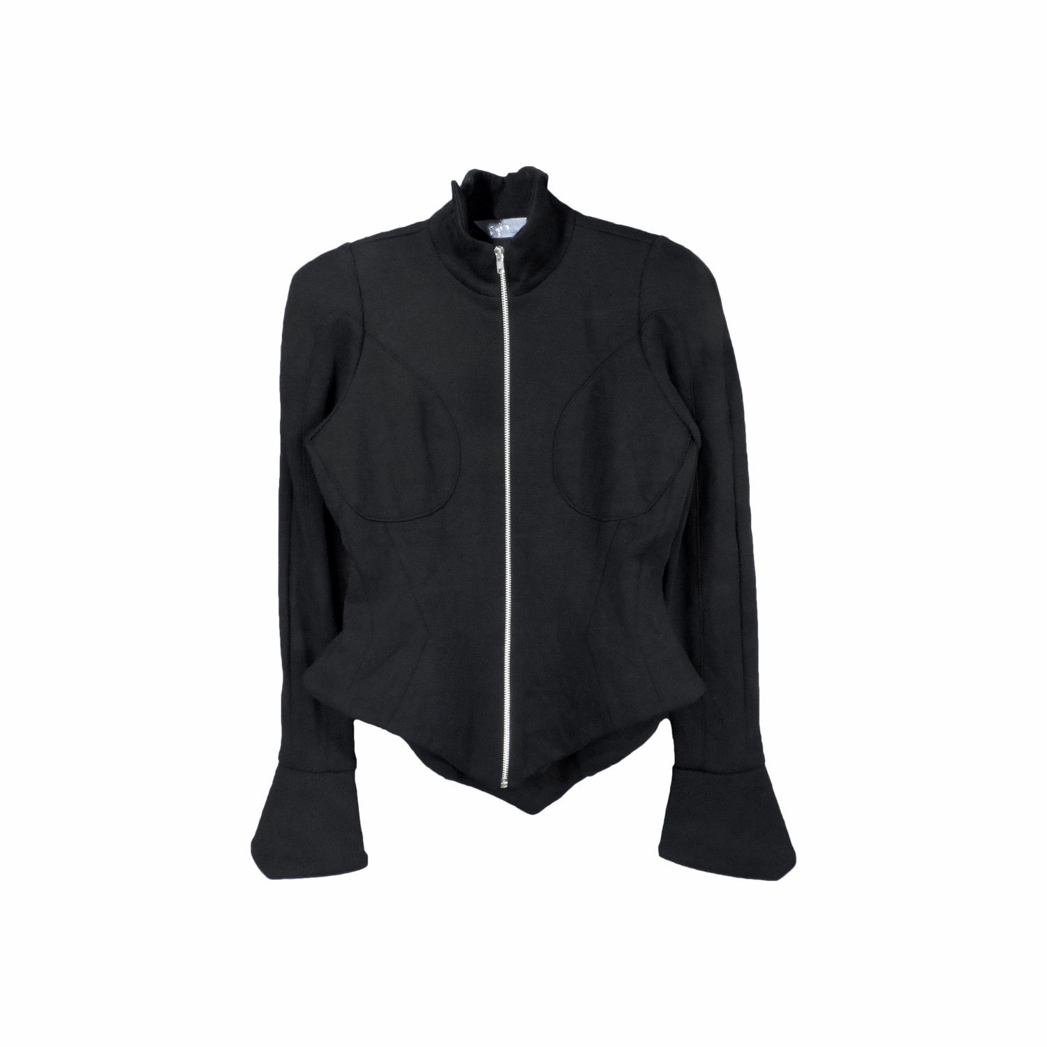 Thierry Mugler THIERRY MUGLER SCULPTED CORSETED SCUBA WOOL JACKET Size M / US 6-8 / IT 42-44 - 1 Thumbnail