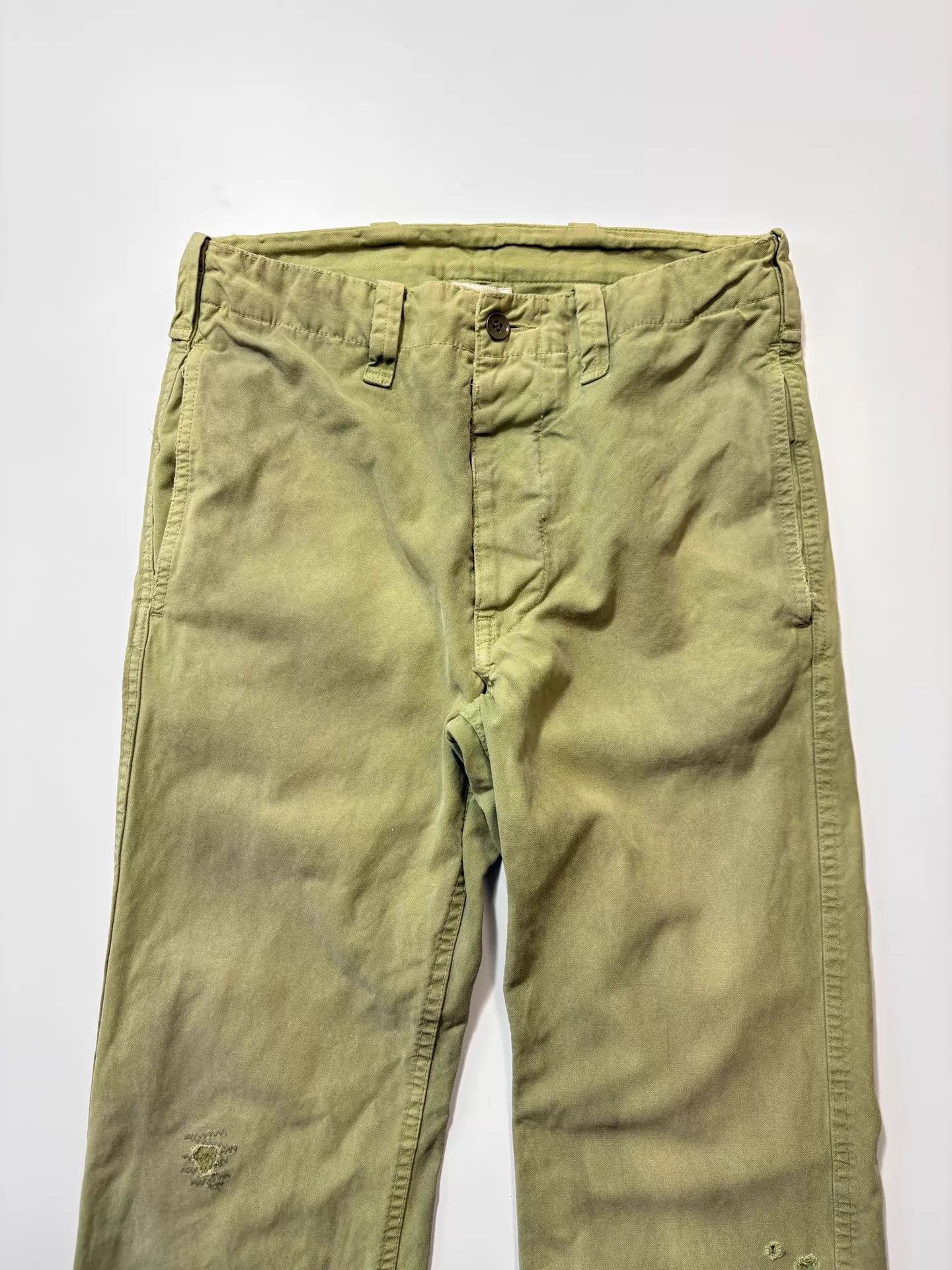 Visvim VISVIM GIFFORD PANTS DMGD Distressed Flare Green Size US 30 / EU 46 - 2 Thumbnail