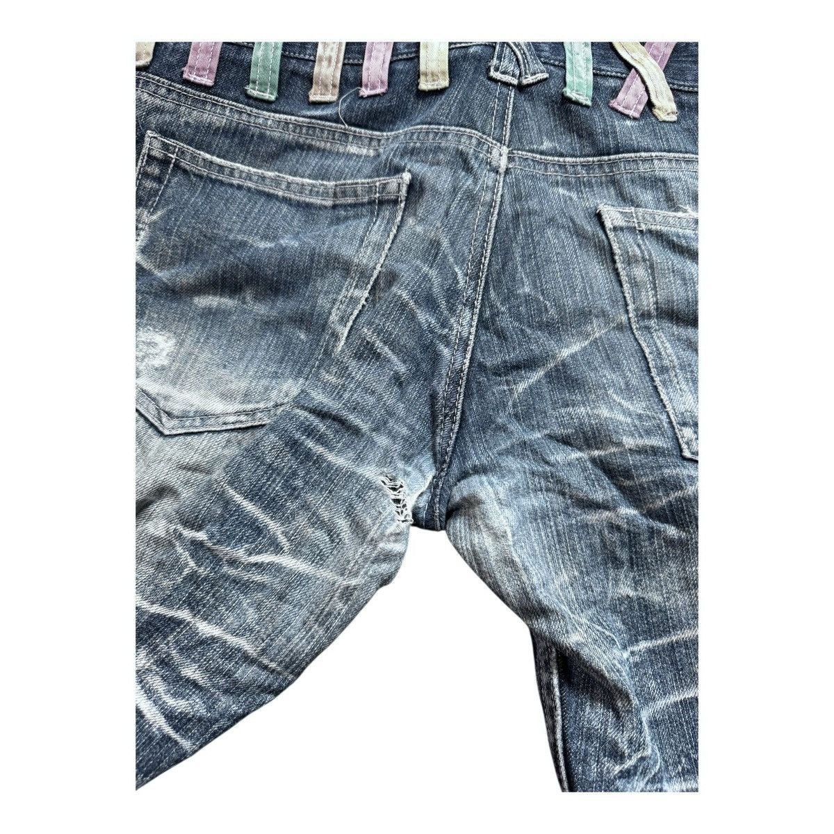 If Six Was Nine Nylaus Double Waist Denim Jeans Size US 30 / EU 46 - 7 Thumbnail
