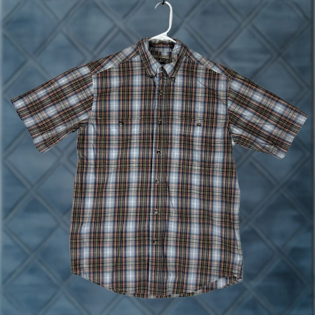 Wrangler Wrangler Button-Up Shirt Men M Plaid Short Sleeve Casual Top Size US M / EU 48-50 / 2 - 1 Thumbnail