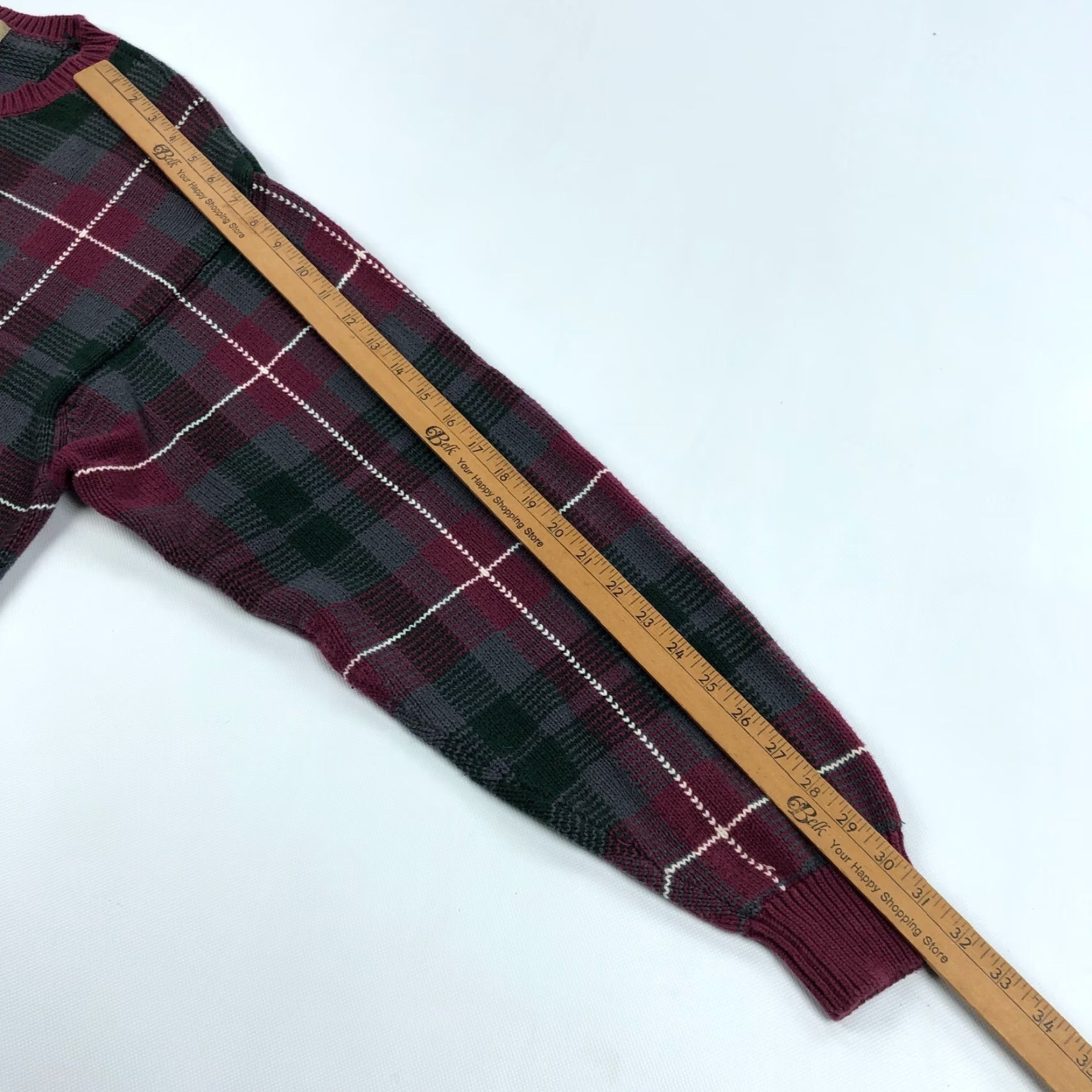 Vintage VINTAGE Sun River Sweater Plaid Knit Crew Neck Mens L Red Green 90s Scotc h Tartan Classic Pullover Size US L / EU 52-54 / 3 - 7 Thumbnail