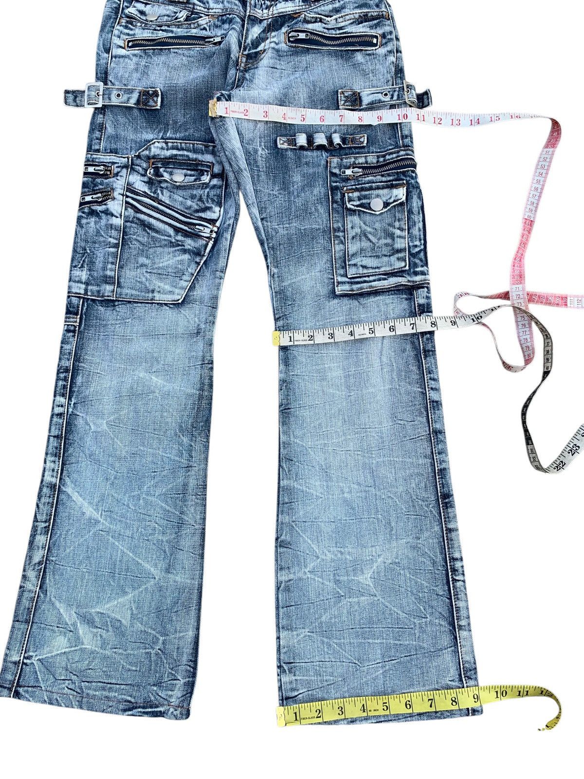 semanticdesign FLARE SEMANTIC DESIGN CARGO PUNK BONDAGE DISTRESSED DENIM Size US 29 - 16 Thumbnail