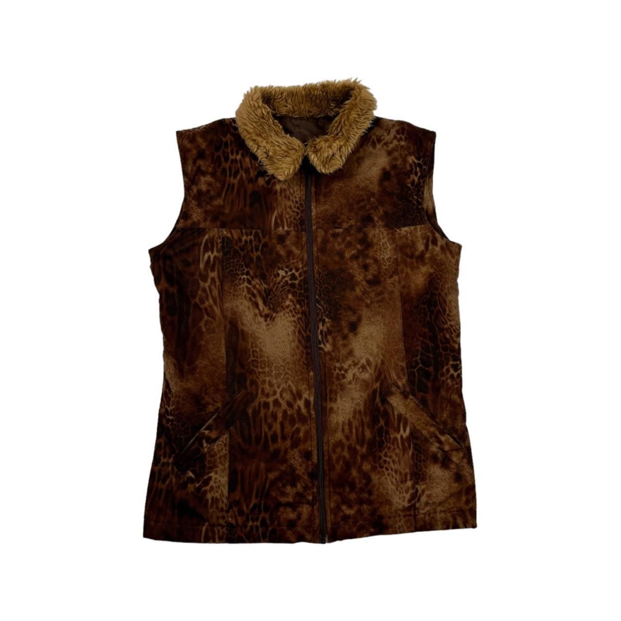 Japanese Brand × Vintage Leopard print fur vest Size S / US 4 / IT 40 - 1 Thumbnail