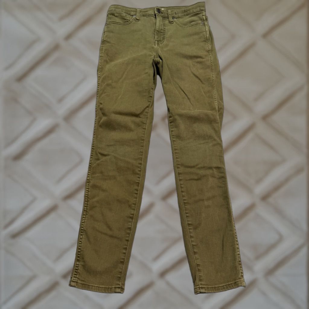 Madewell Madewell Jeans 10" High Rise Skinny Denim Womens 26 Olive Green Stretch Casual City Grunge Outdoor Size 26" / US 2 / IT 38 - 1 Thumbnail