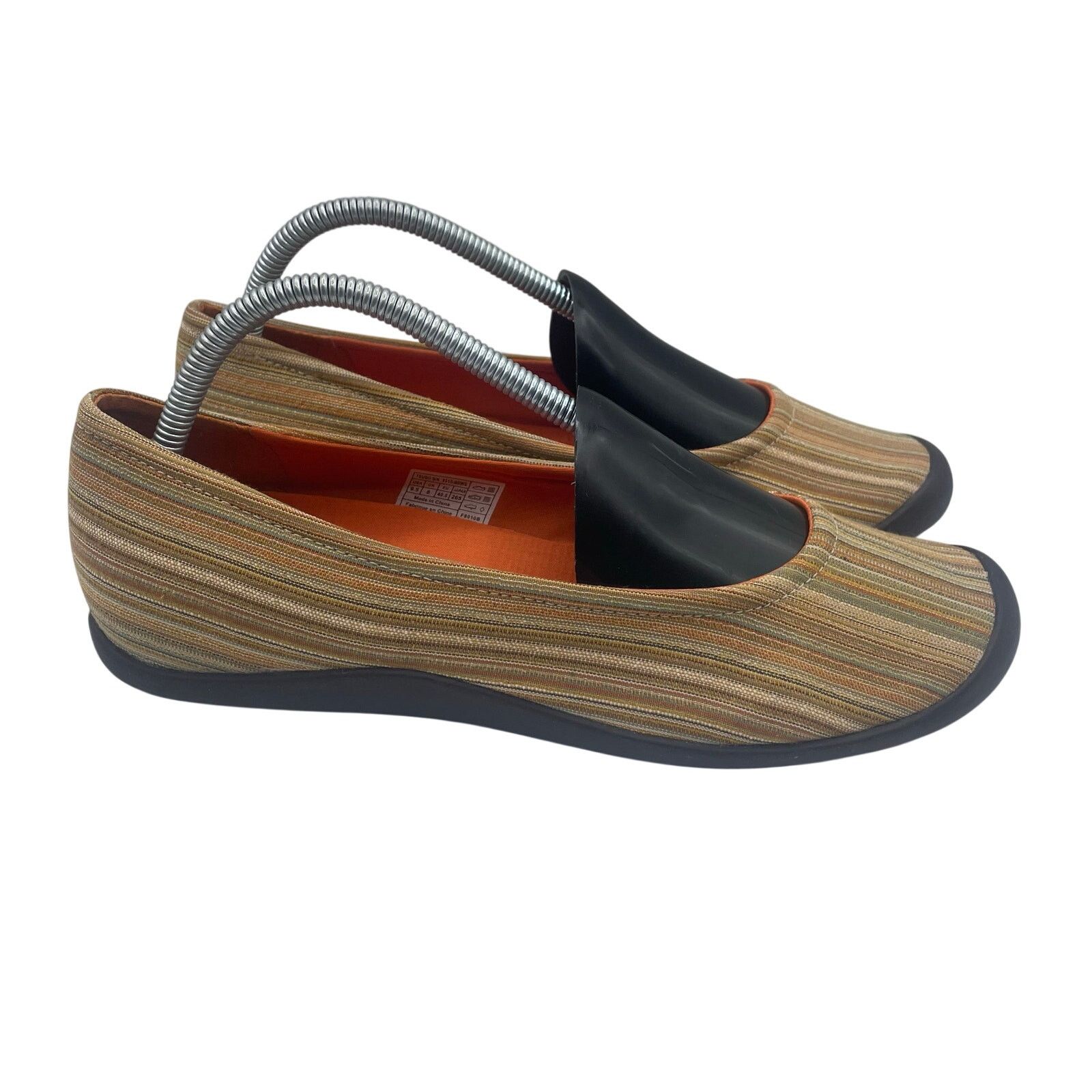 TSUBO Tsubo Elath Flats Brown Stripe Shoes Slip On Womens 9.5 Size US 9.5 / IT 39.5 - 2 Thumbnail