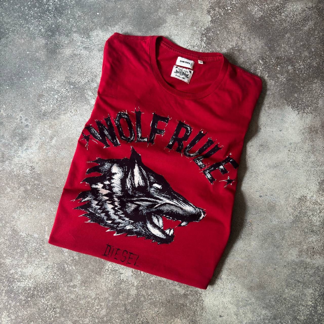 Diesel × Vintage Y2K Diesel Vintage Wolf Printed T-Shirt Size US S / EU 44-46 / 1 - 2 Thumbnail