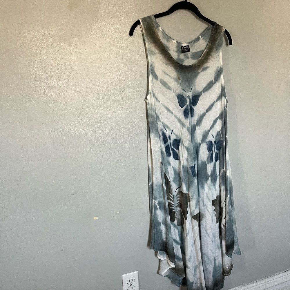 Other Tie Dye Butterfly Sleeveless Dress White Medium Large XL Size ONE SIZE - 5 Thumbnail