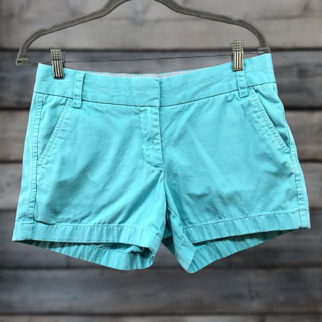J.Crew J. Crew Chino Short Womens Size 4 City Fit Blue 4'' Low Rise Cotton Flat Front Twill Vintage No Size 27" / US 4 / IT 40 - 1 Thumbnail