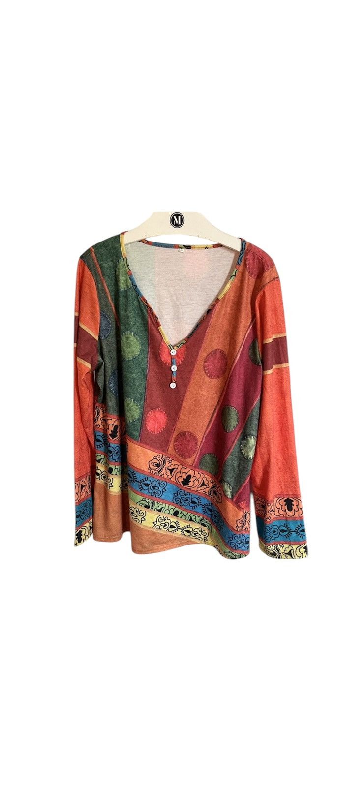Japanese Brand × Vintage Traditional indian long sleeve blouse hippie fantasy art Size US XL / EU 56 / 4 - 1 Thumbnail