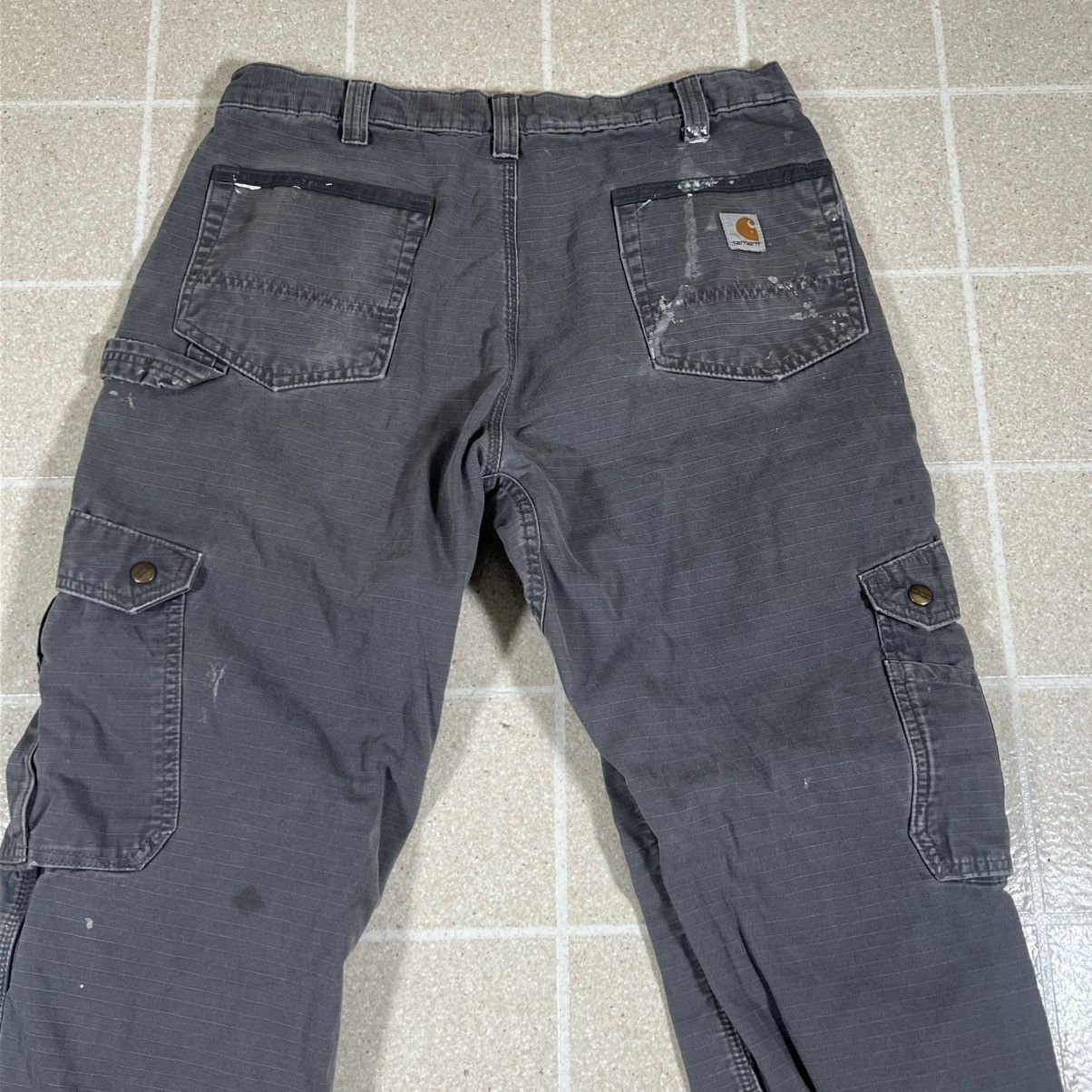 Carhartt Carhartt Cargo Pants Men's 32x30 Gray Ripstop Flannel Lined Size US 32 / EU 48 - 8 Thumbnail