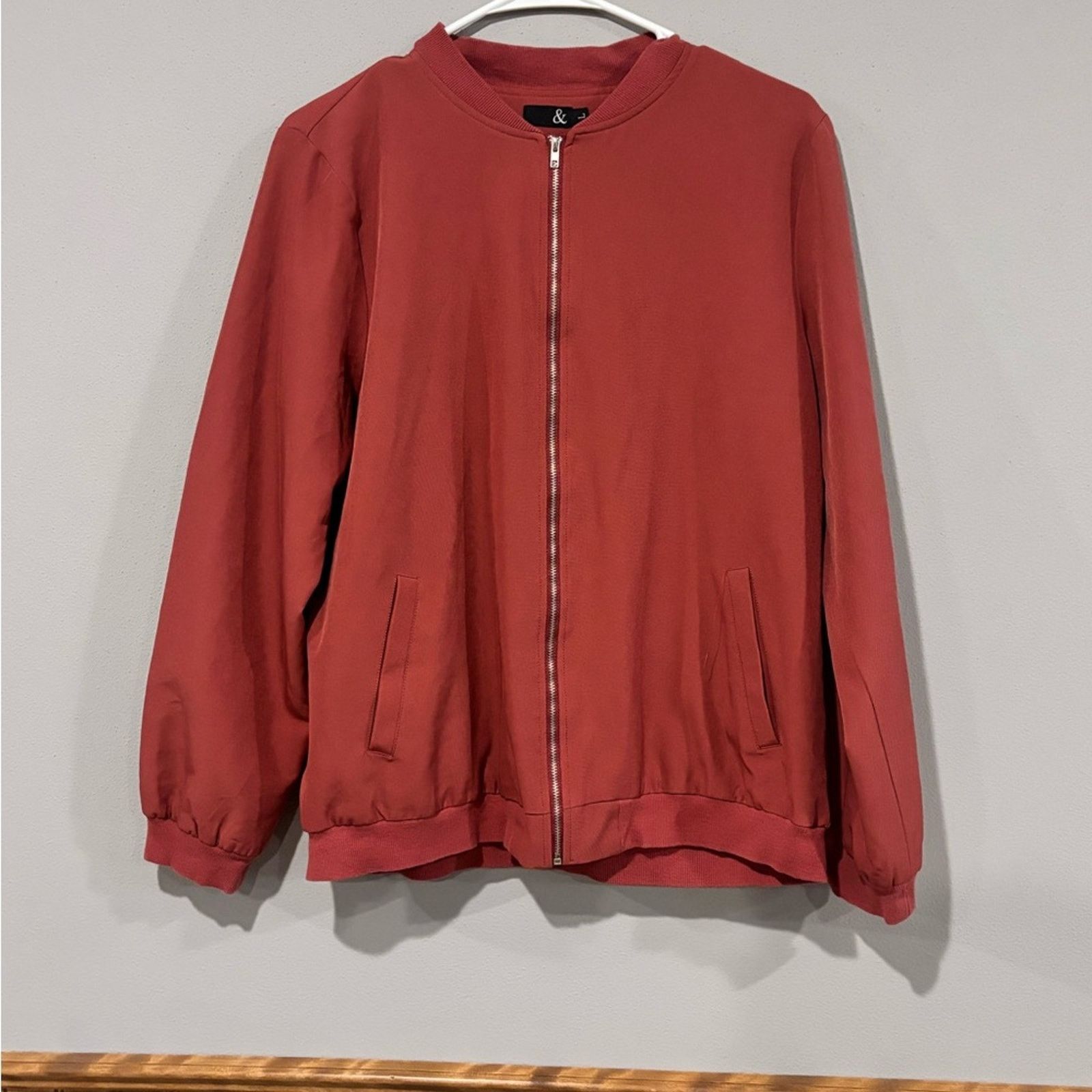 Other Elegant Red Bomber Jacket for Women Size L / US 10 / IT 46 - 4 Thumbnail
