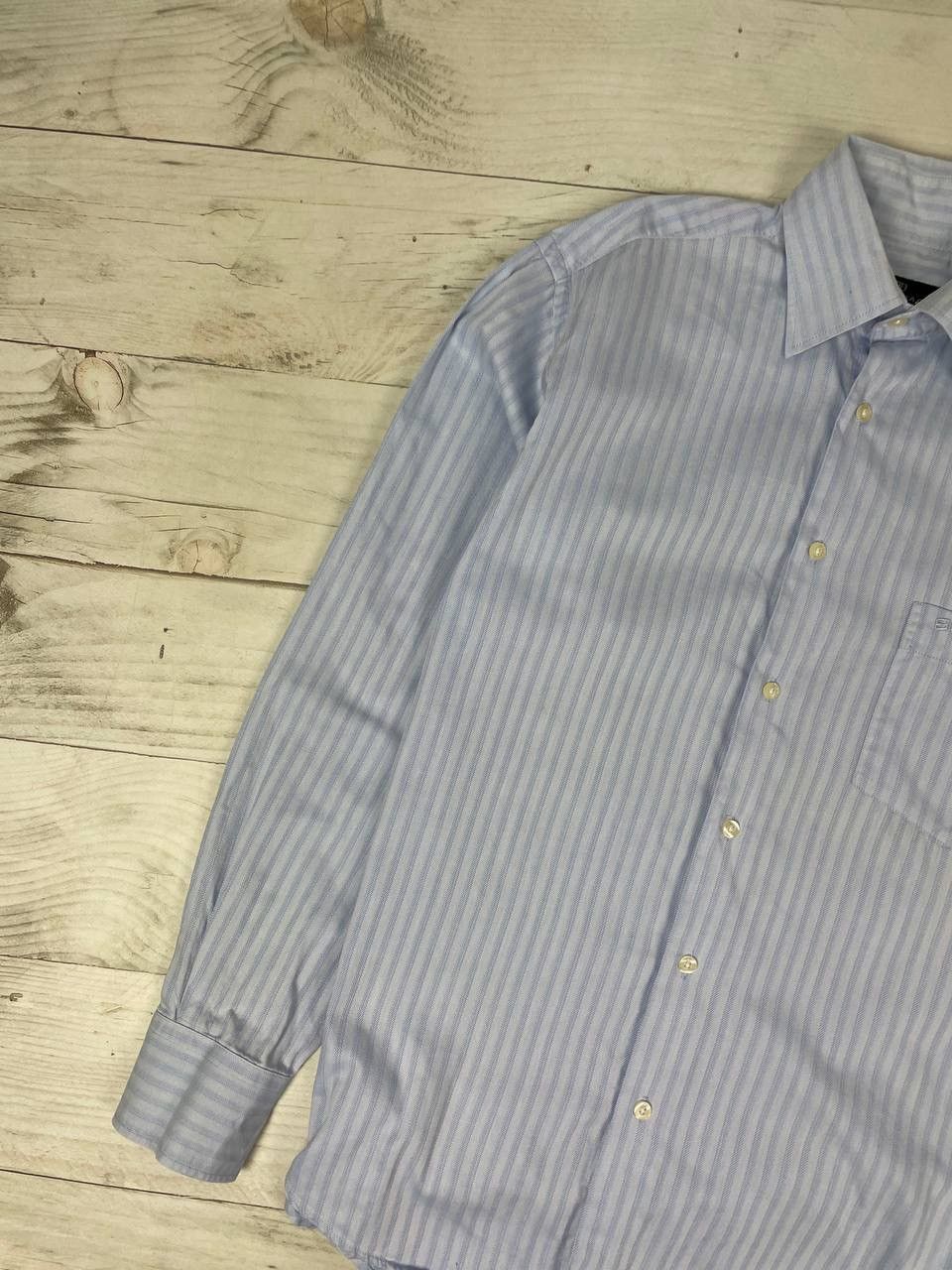 Balenciaga Vintage Balenciaga BB Striped Shirt Buttons Up Long Sleeve Size US M / EU 48-50 / 2 - 5 Thumbnail