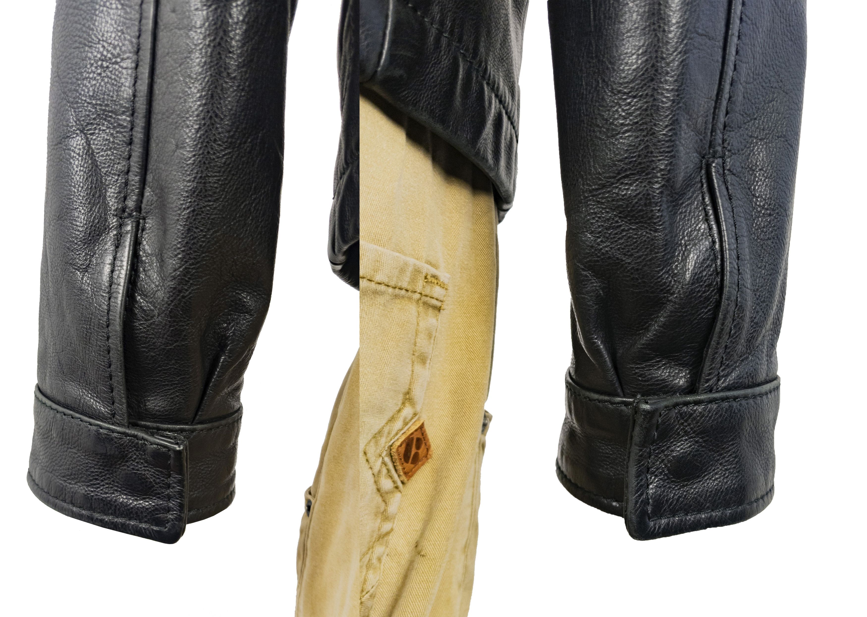 Chevignon Vintage Chevignon mens black leather jacket, Pilot size L Size US L / EU 52-54 / 3 - 11 Thumbnail