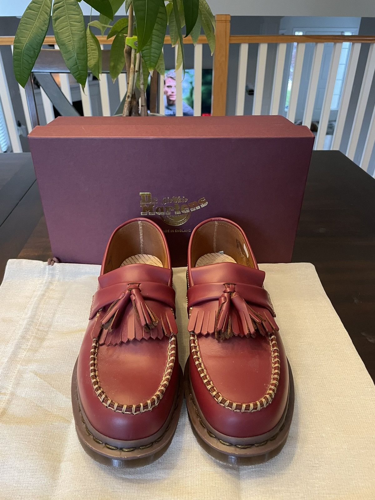 Dr martens adrian tassel loafers cherry fashion red