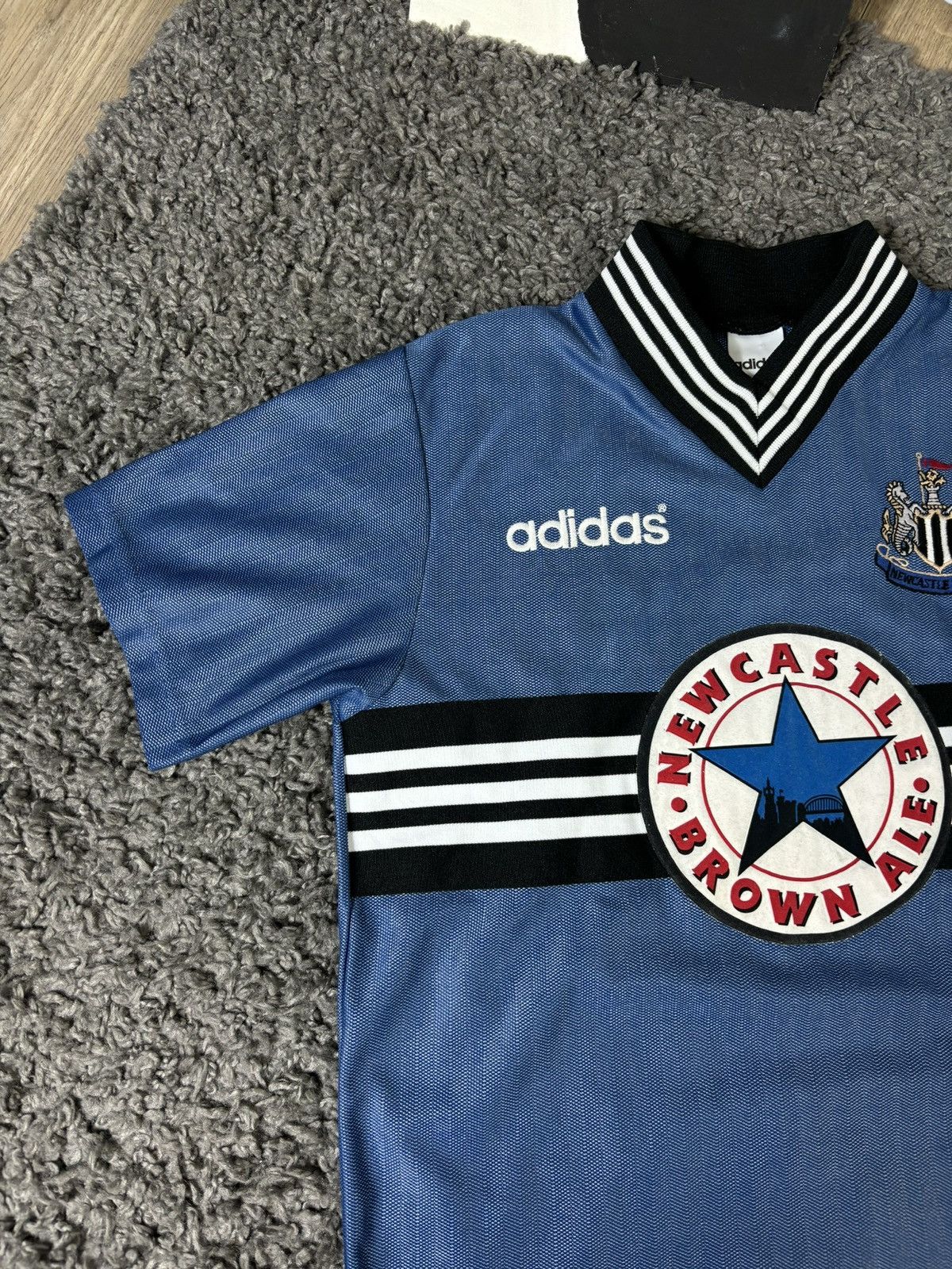 Adidas × Vintage 1996 1997 Newcastle United Adidas Soccer Jersey Size US S / EU 44-46 / 1 - 4 Thumbnail