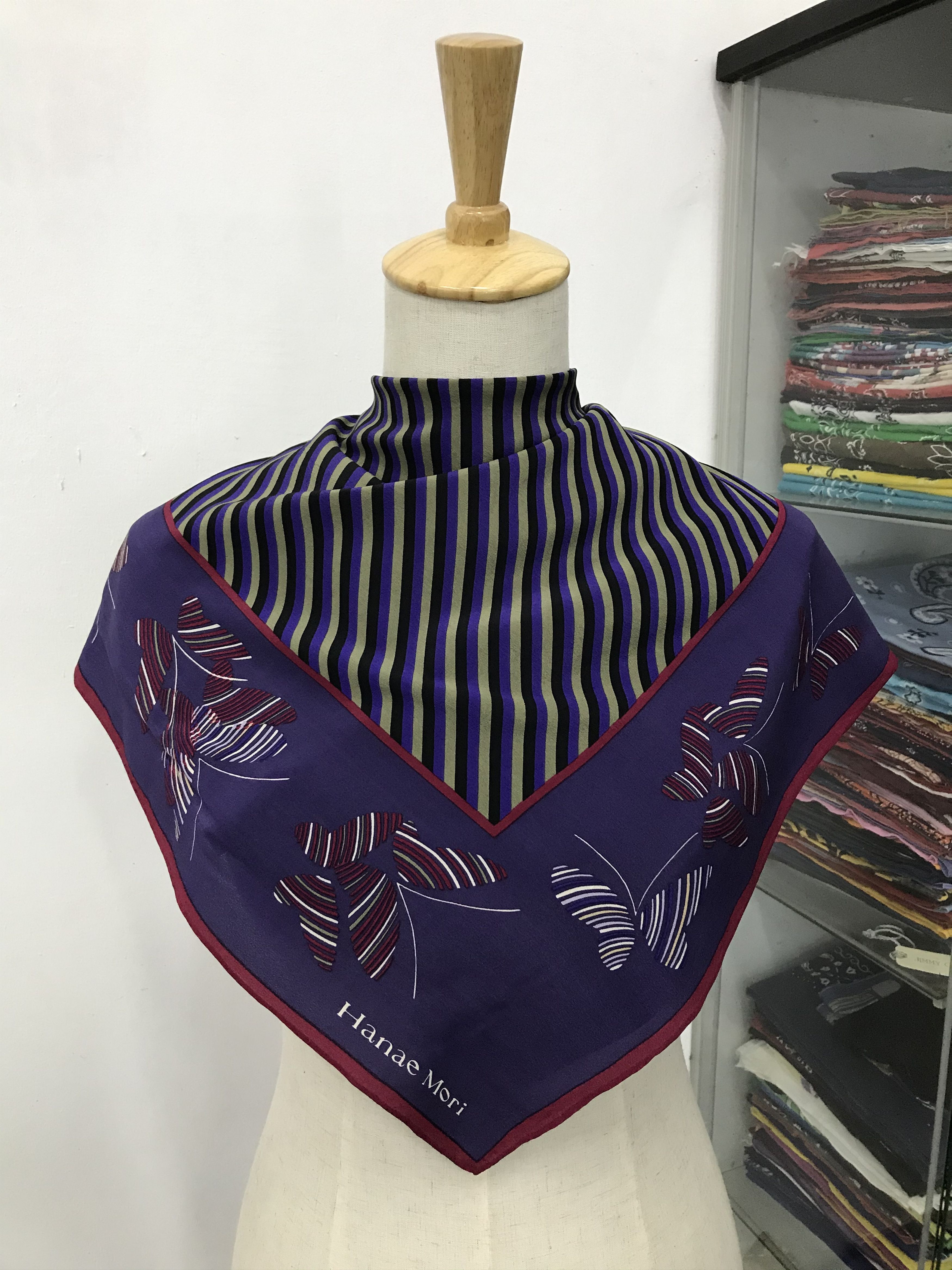 Hanae Mori Vintage Hanae Mori Silk Scarf Size ONE SIZE - 1 Thumbnail