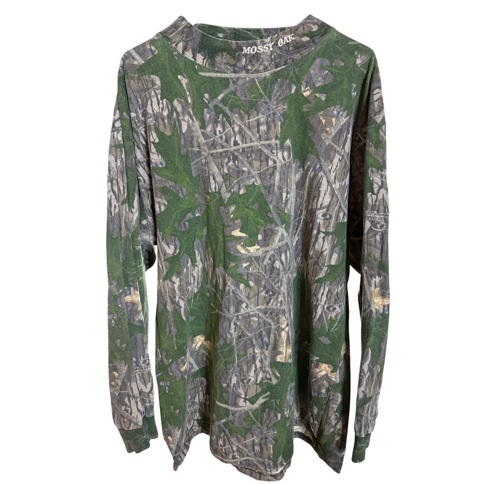 Mossy Oaks Vintage Camoflauge Mock Neck Hunting Longsleeve Size US XXL / EU 58 / 5 - 1 Thumbnail