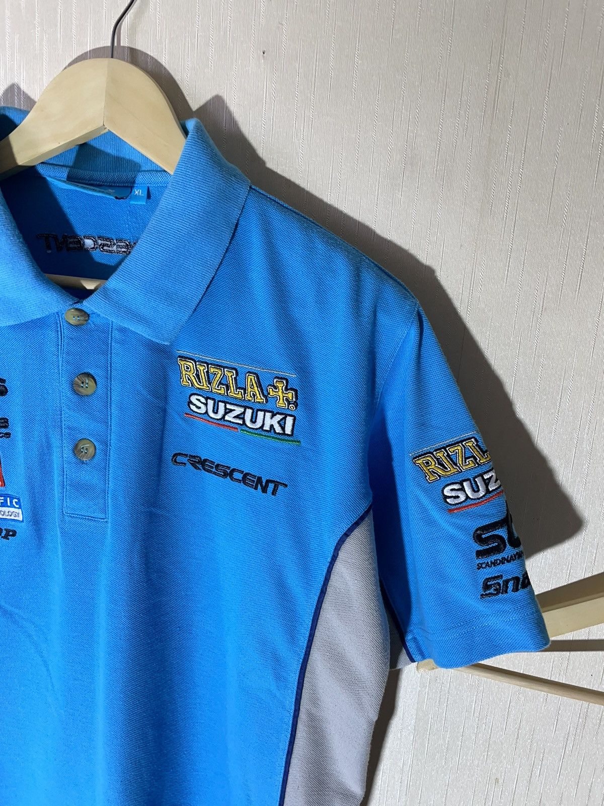 Vintage Suzuki Rizla+ vintage racing polo shirt Size US XL / EU 56 / 4 - 2 Thumbnail