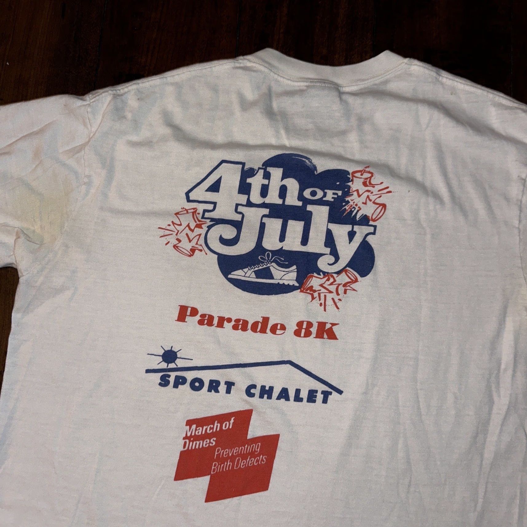 Nike VINTAGE Nike T-Shirt Main USA Flag City Series G-Printed Crew Neck Short Sleeve Men L Blue/White 80s 90s Fans Shirt Mens Size L Size US L / EU 52-54 / 3 - 6 Thumbnail