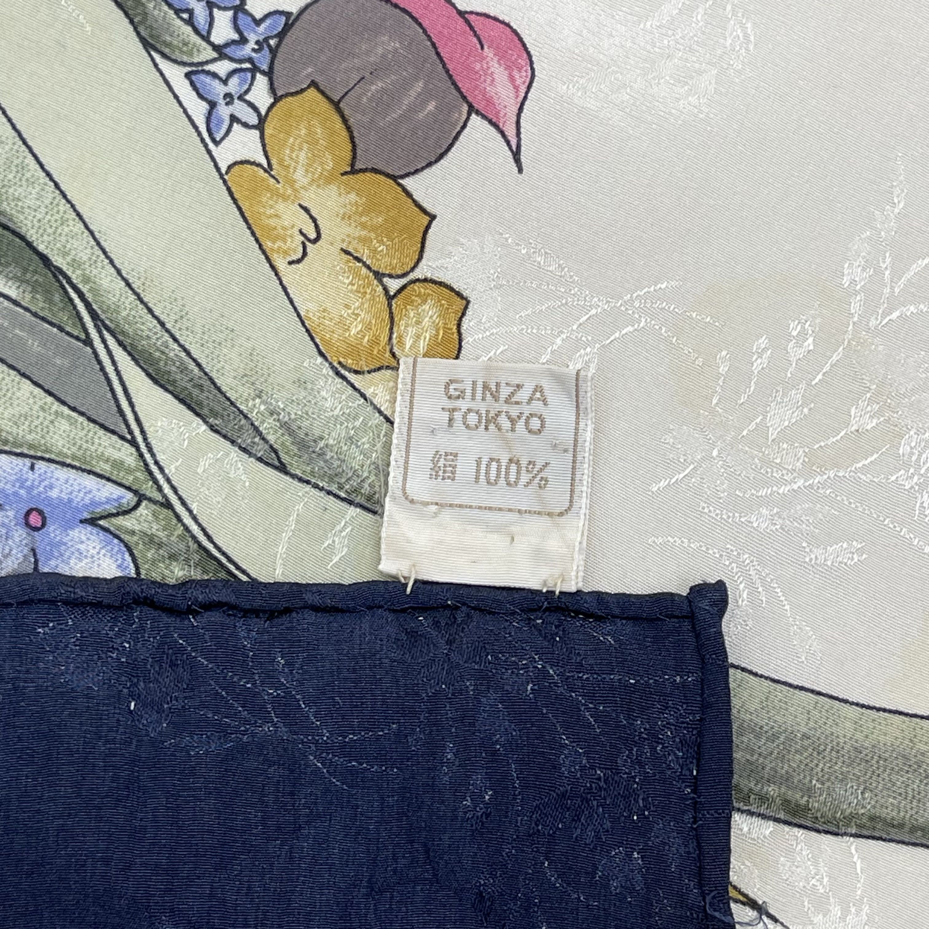 Other Vintage Moon Bat Silk Scarf: Floral Babushka Scarf - S7049 Size ONE SIZE - 6 Thumbnail
