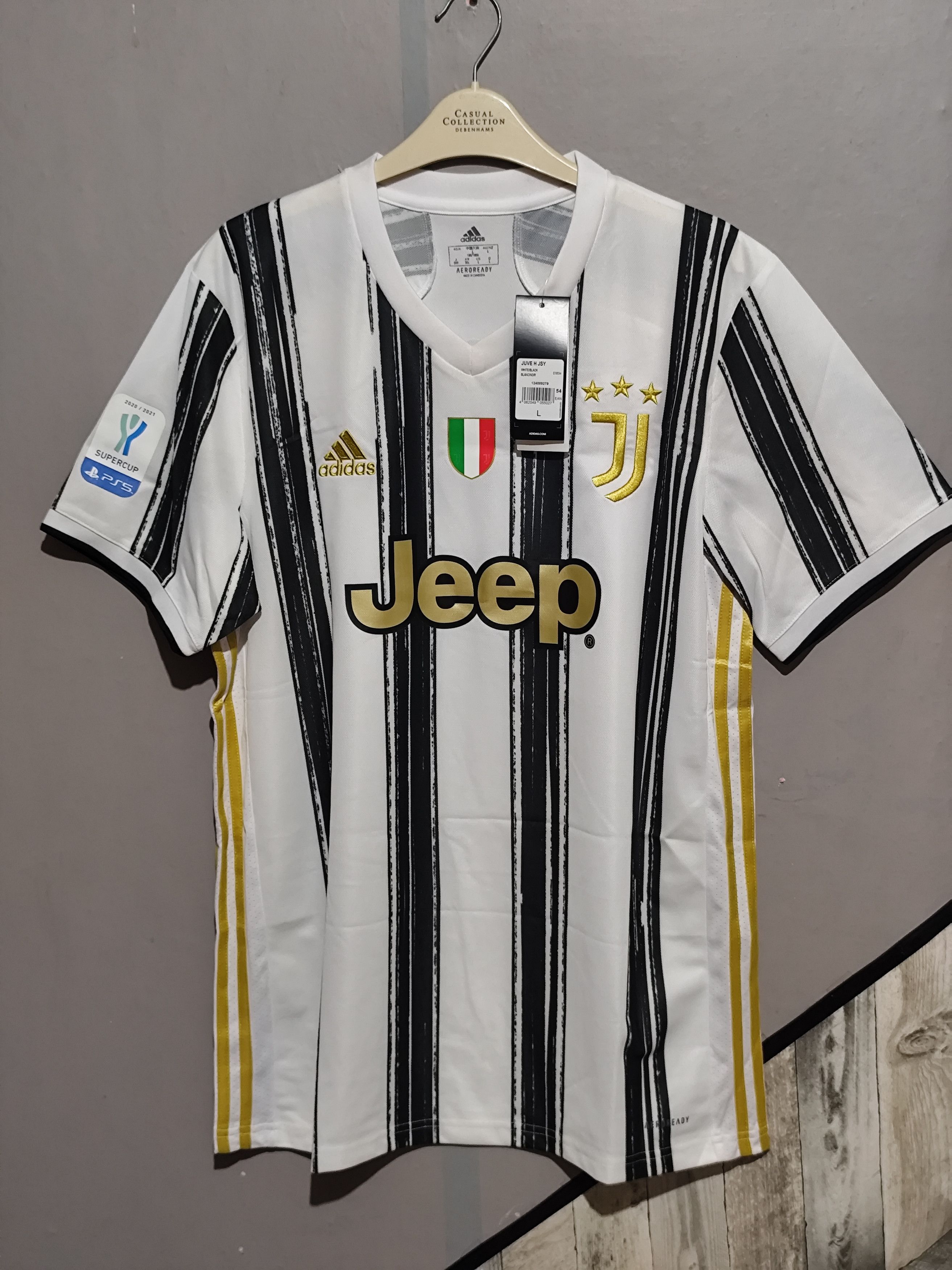 Adidas Adidas x Juventus #7 Cristiano Ronaldo 2020/2021 Home Jersey Size US L / EU 52-54 / 3 - 2 Thumbnail