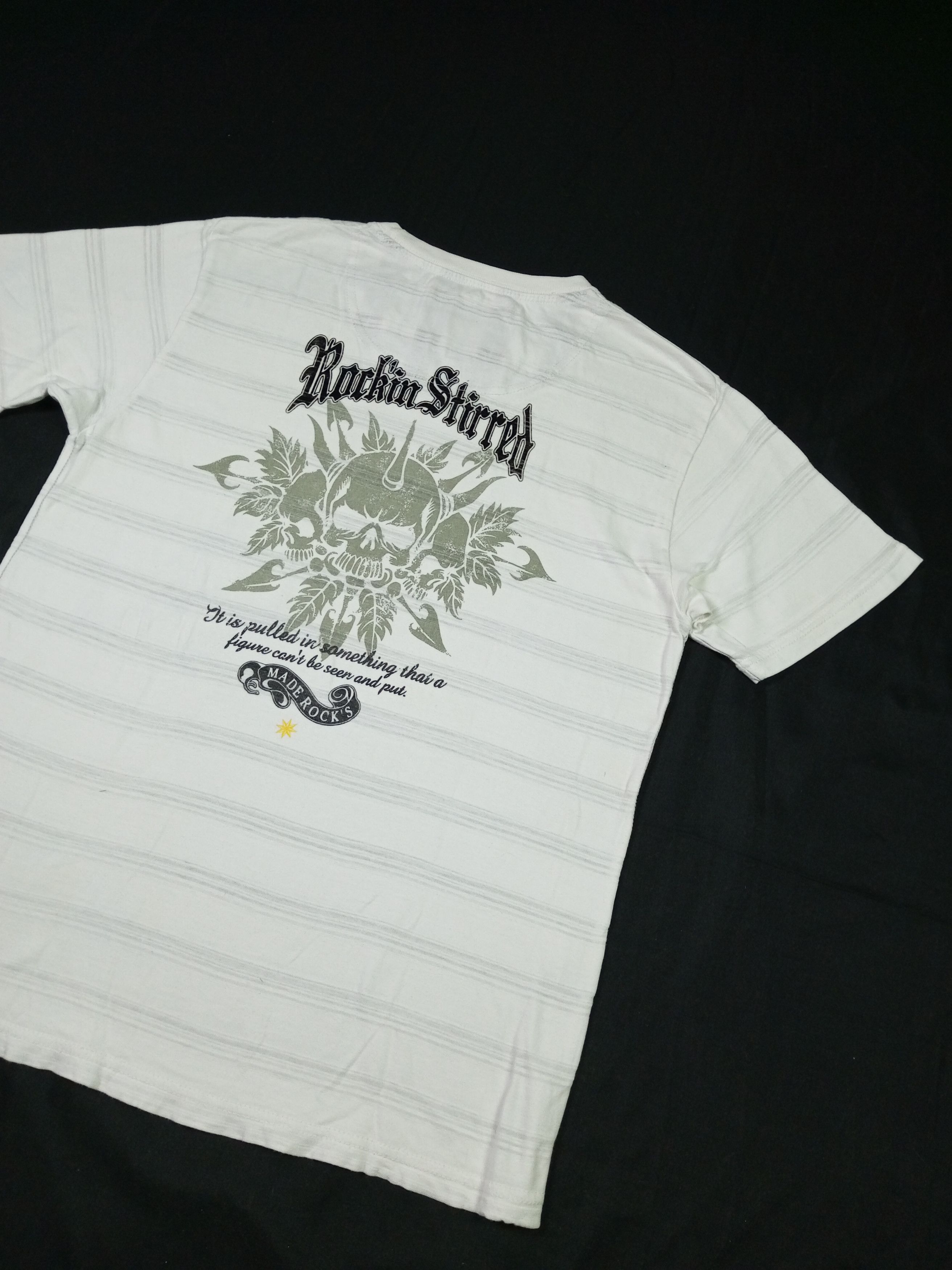 Hysteric Glamour × Japanese Brand × Le Grande Bleu (L.G.B.) Japanese Brand Moven Pick Skull Punk Rock Poem Tshirt Size US M / EU 48-50 / 2 - 12 Thumbnail