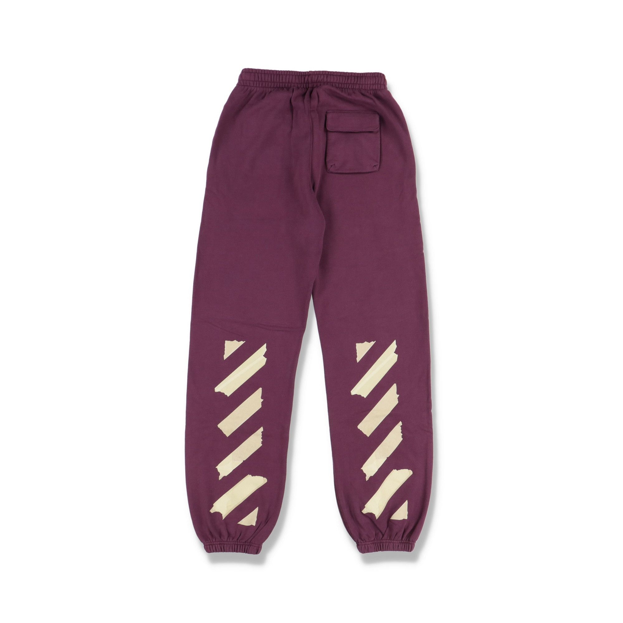 Off-White Purple Tape Diagonals Logo Sweatpants Size US 32 / EU 48 - 10 Thumbnail