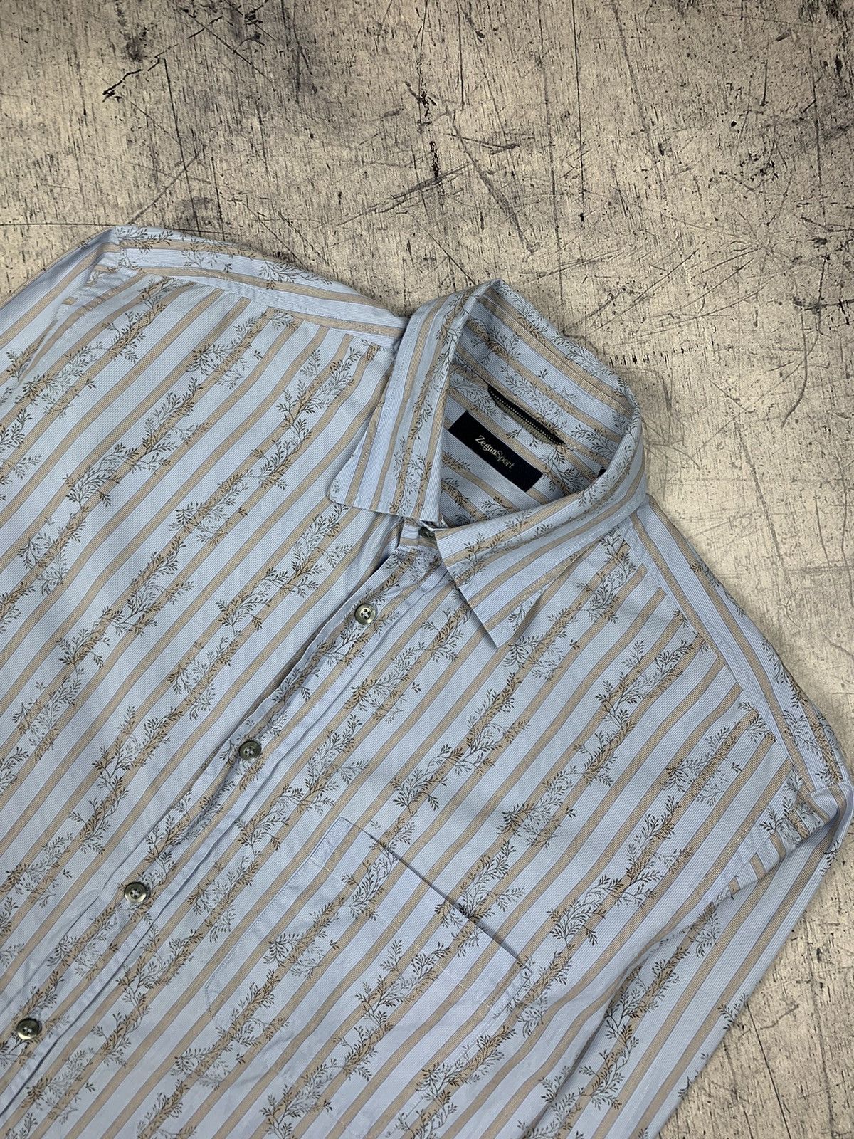 Ermenegildo Zegna Ermenegildo Zegna Floral Shirt Luxury Printed 90s Size US XL / EU 56 / 4 - 2 Thumbnail