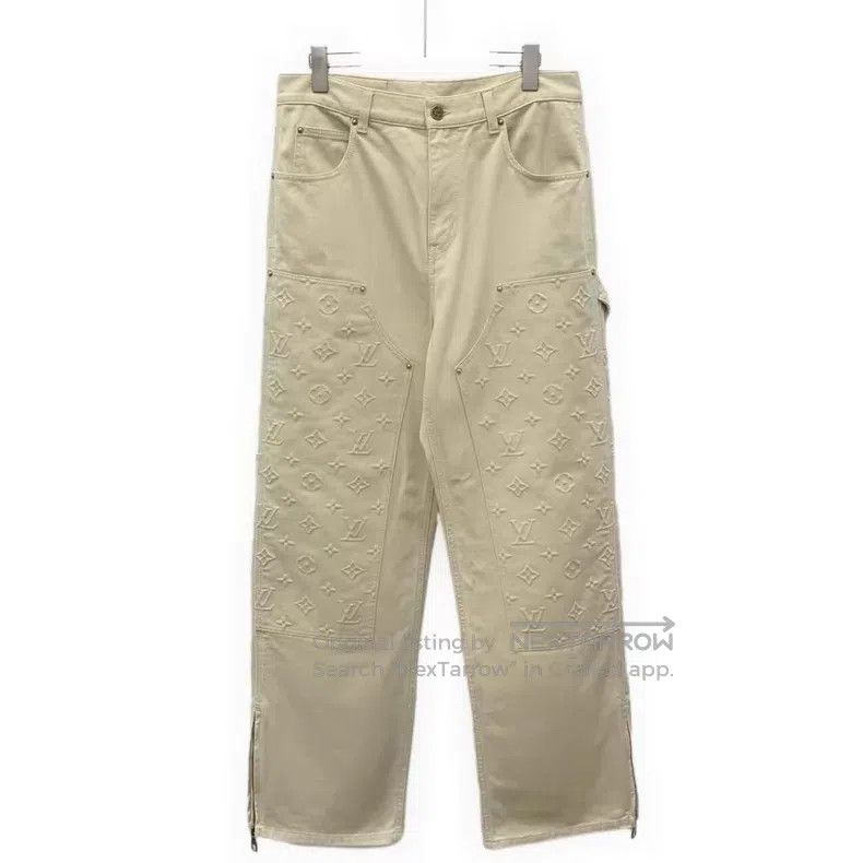 Louis Vuitton Louis Vuitton 23 pairs of beige print patchwork slacks pan Size US 32 / EU 48 - 1 Thumbnail