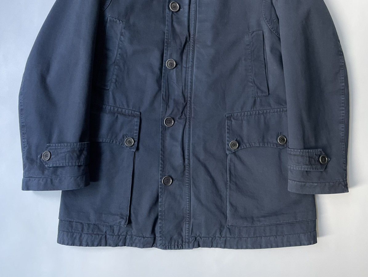 Dries Van Noten Quilted Collar Blue Utility Parka Size US L / EU 52-54 / 3 - 8 Thumbnail