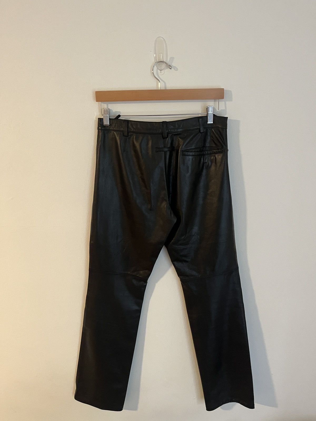Jean Paul Gaultier Jean Paul Gaultier Leather Pants w/ Suede Stripe AW2002 Size US 30 / EU 46 - 7 Thumbnail