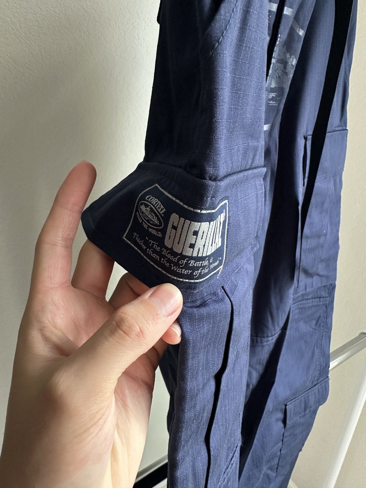 Corteiz Alcatraz Logo Guerillaz Cargo Pants Navy Size US 32 / EU 48 - 4 Thumbnail
