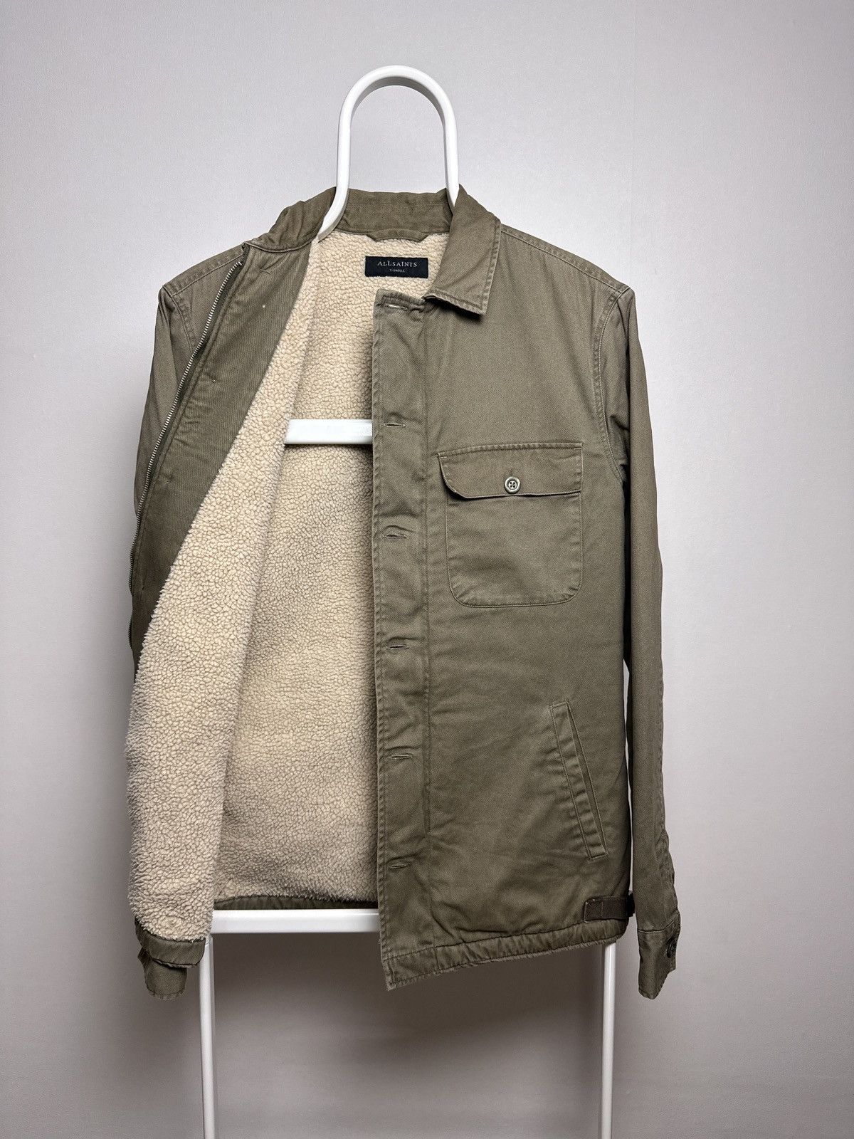 Allsaints AllSaints Deck Shirt Sherpa Overshirt Military Jacket Size US XS / EU 42 / 0 - 4 Thumbnail