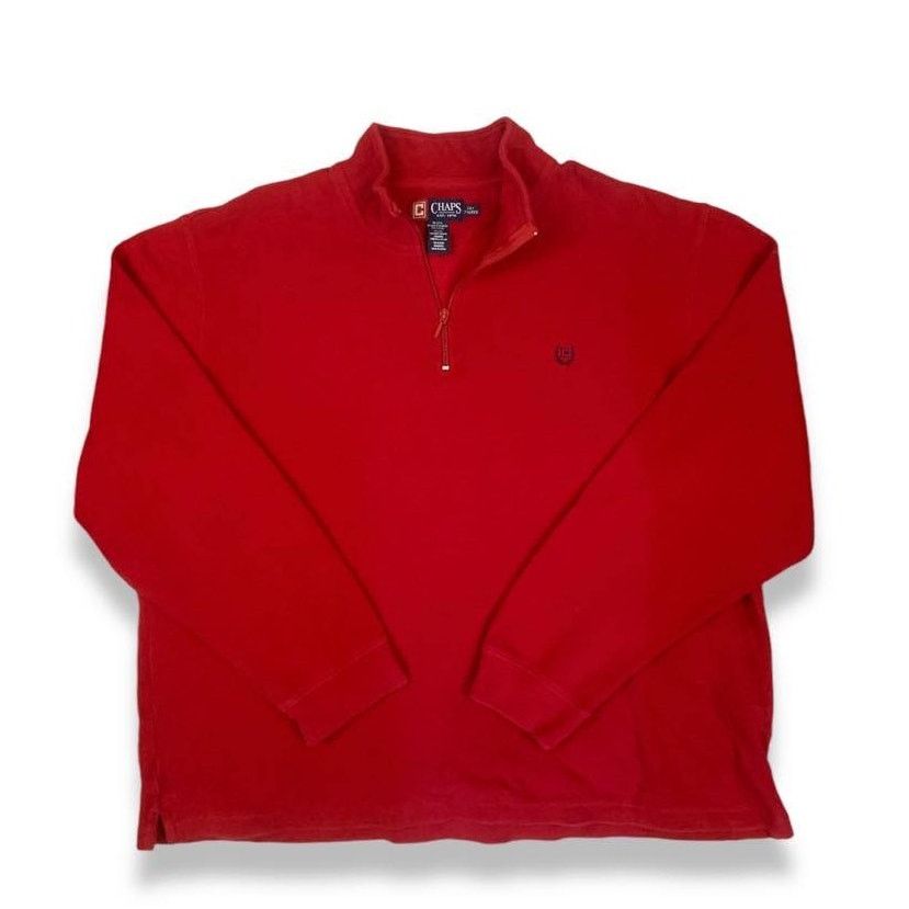 Chaps CHAPS Red 1/4 Quarter Zip Sweater Pullover Long Sleeve 2XL Size US XXL / EU 58 / 5 - 1 Thumbnail