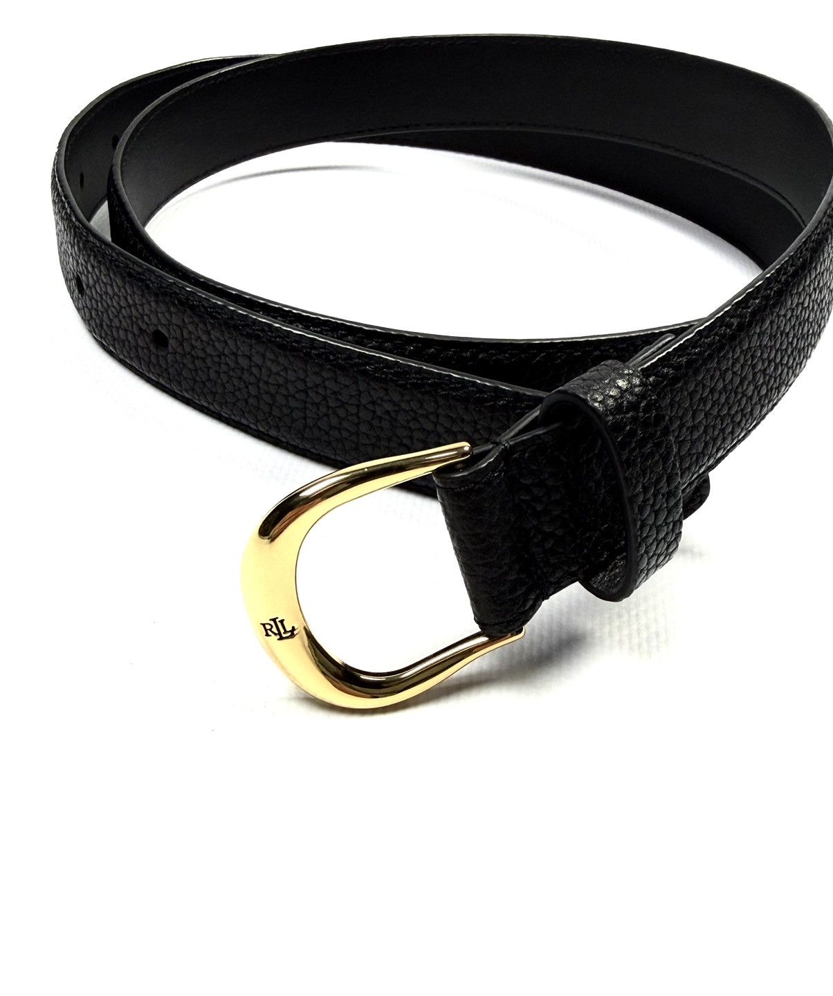 RRL Ralph Lauren LAUREN Ralph Lauren Kenton Leather Skinny Belt Black Women’s Size ONE SIZE - 7 Thumbnail