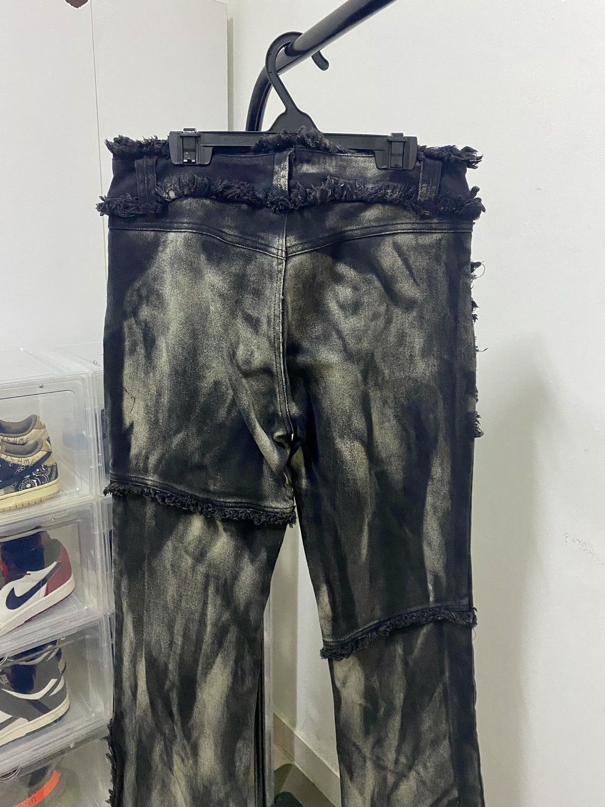 If Six Was Nine Distressed mudmax Rusty Smoke Stretchable Jeans Size US 30 / EU 46 - 7 Thumbnail