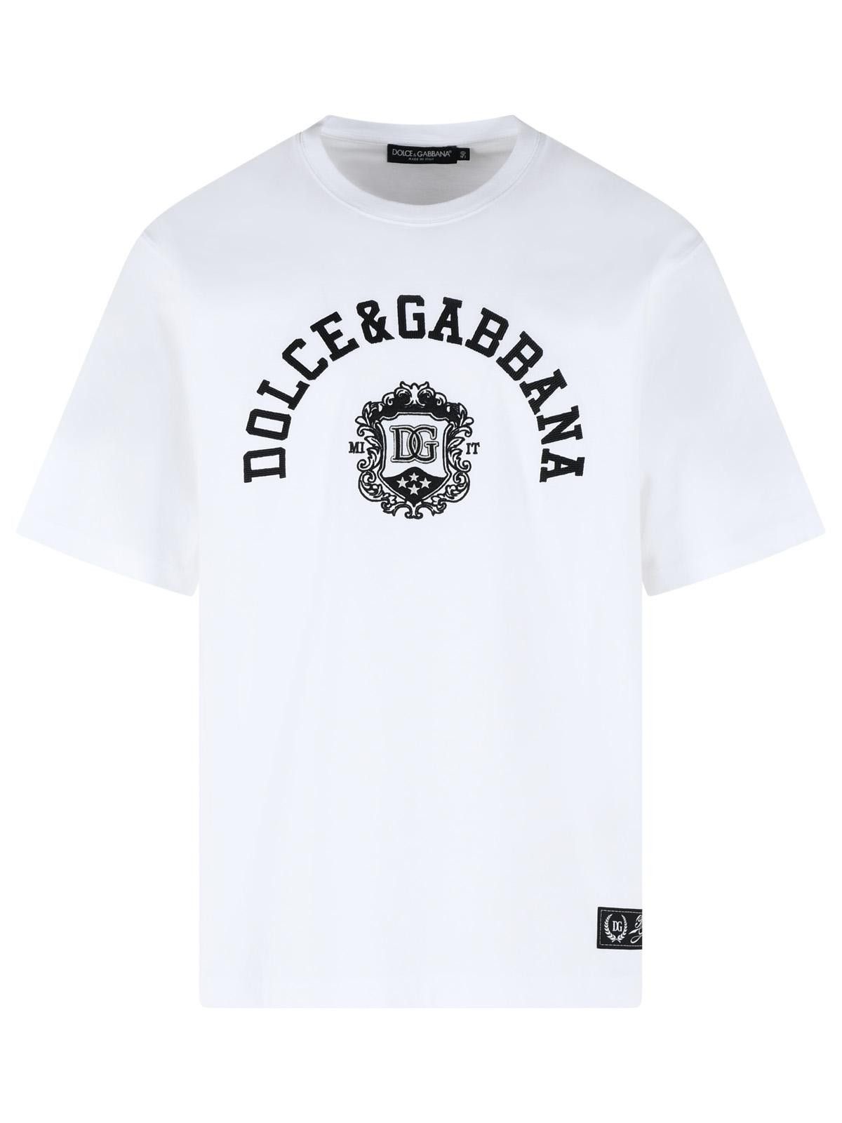 Dolce & Gabbana DOLCE & GABBANA White Cotton T-Shirt Size US S / EU 44-46 / 1 - 1 Thumbnail