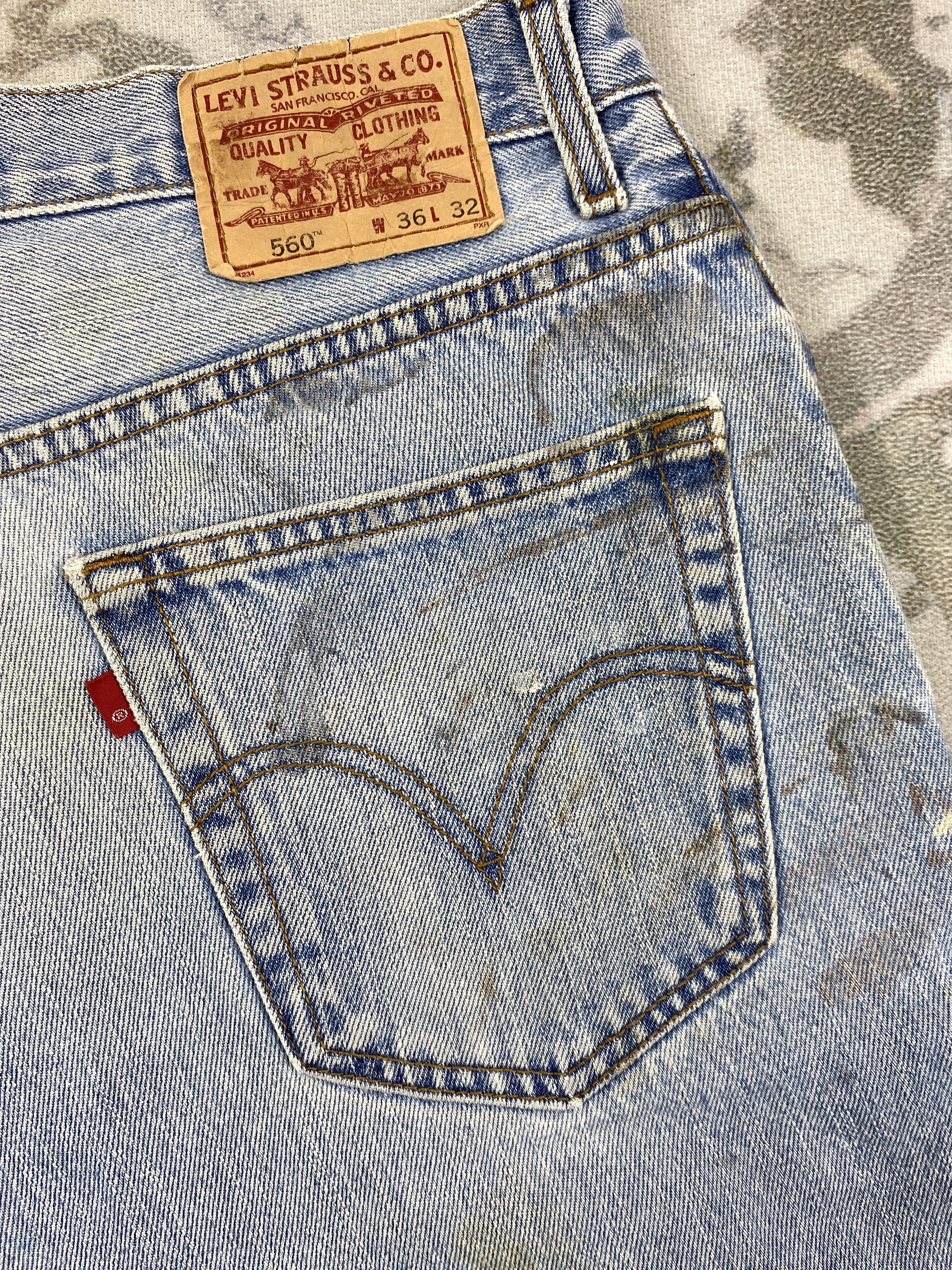 Levi's Dirty Used Blue Vintage Levi's 560 36x31.5 Denim -JN1911 Size US 36 / EU 52 - 12 Thumbnail