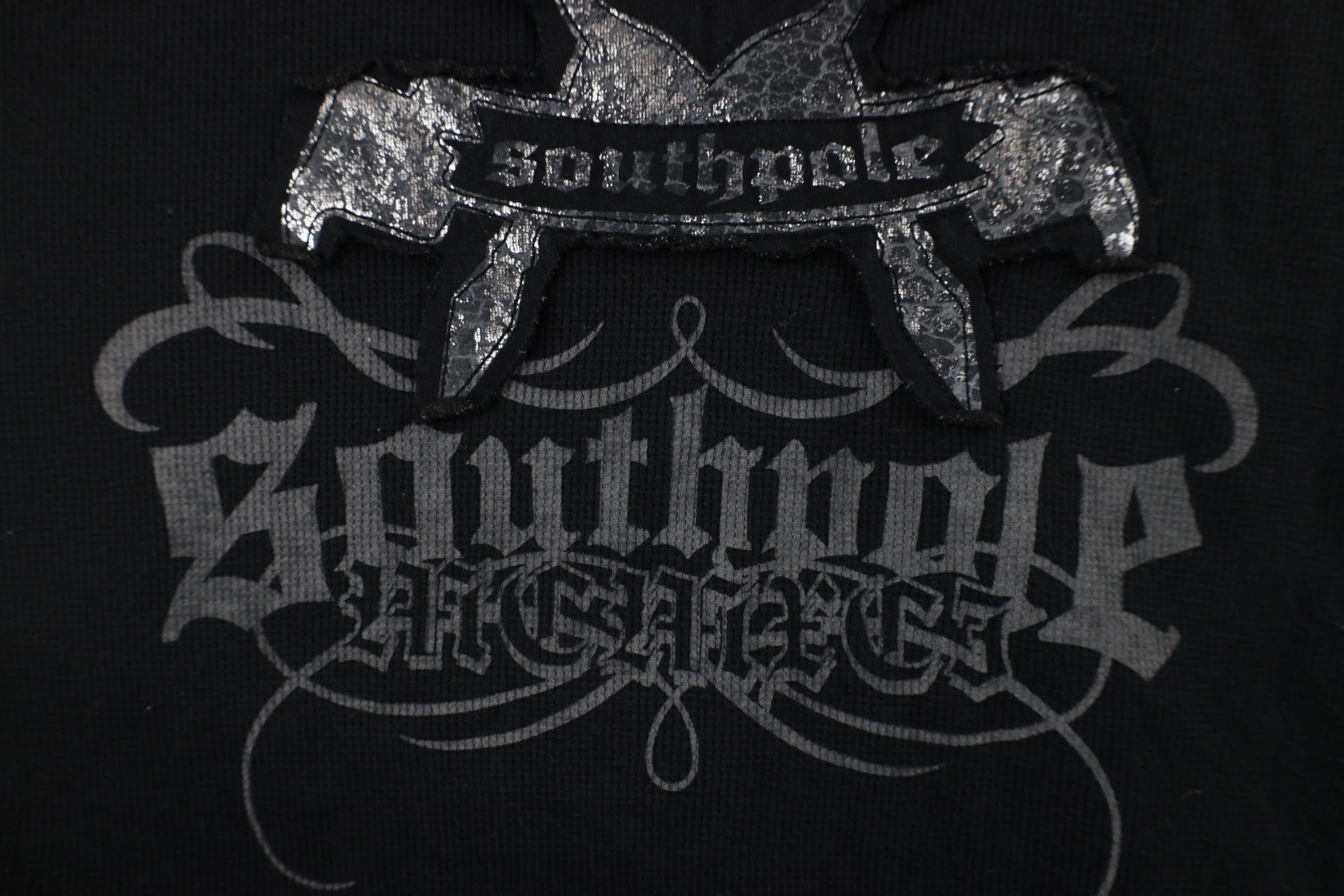 Southpole × Vintage Vintage Southpole Spear UFC MMA Thermal Waffle Knit T-Shirt Size US XXL / EU 58 / 5 - 7 Thumbnail