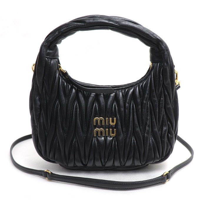 Miu Miu Miu Miu Miu Miu Wander Matelassé Leather 2way Shoulder Bag Leather Shoulder Bag 5BC125_AN88_F0002_V_OOY DUTY FREE for USA Size ONE SIZE - 1 Thumbnail
