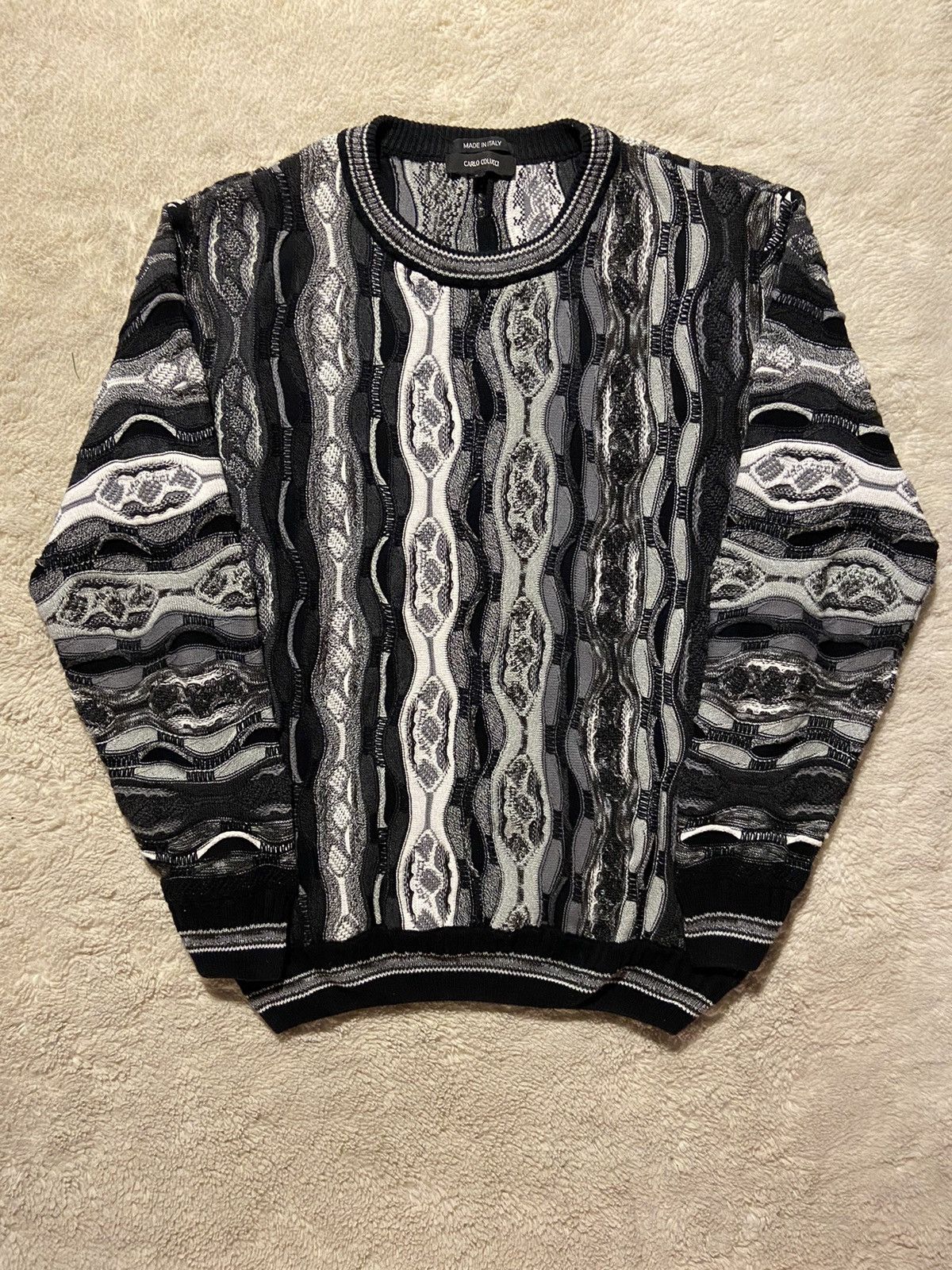 Carlo Colucci × Vintage !!RARE!! Vintage Carlo Colucci “Coogi Style” Sweater Size US L / EU 52-54 / 3 - 1 Thumbnail